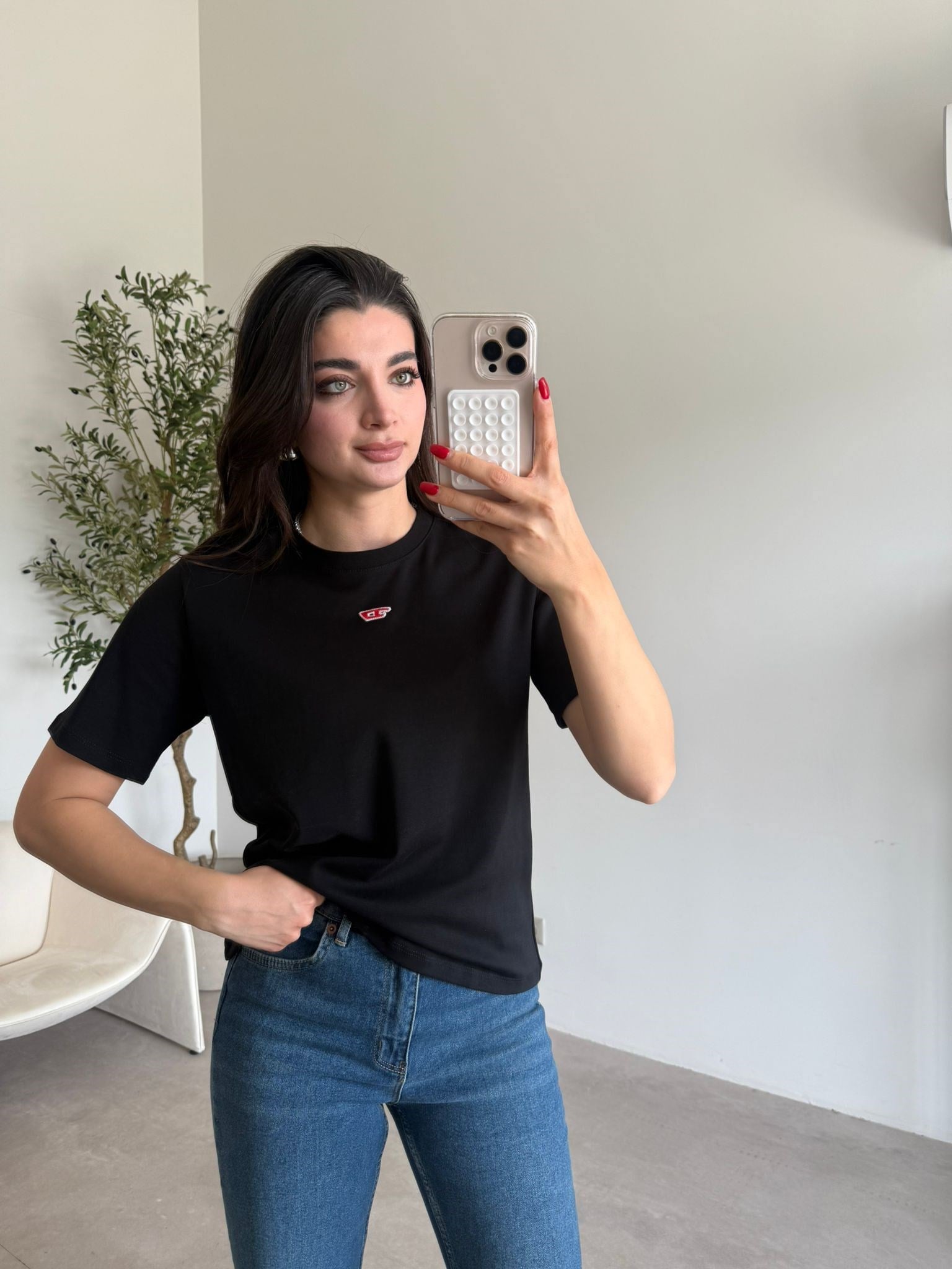 Siyah Bisiklet Yaka  Marka Model Terra Tişört