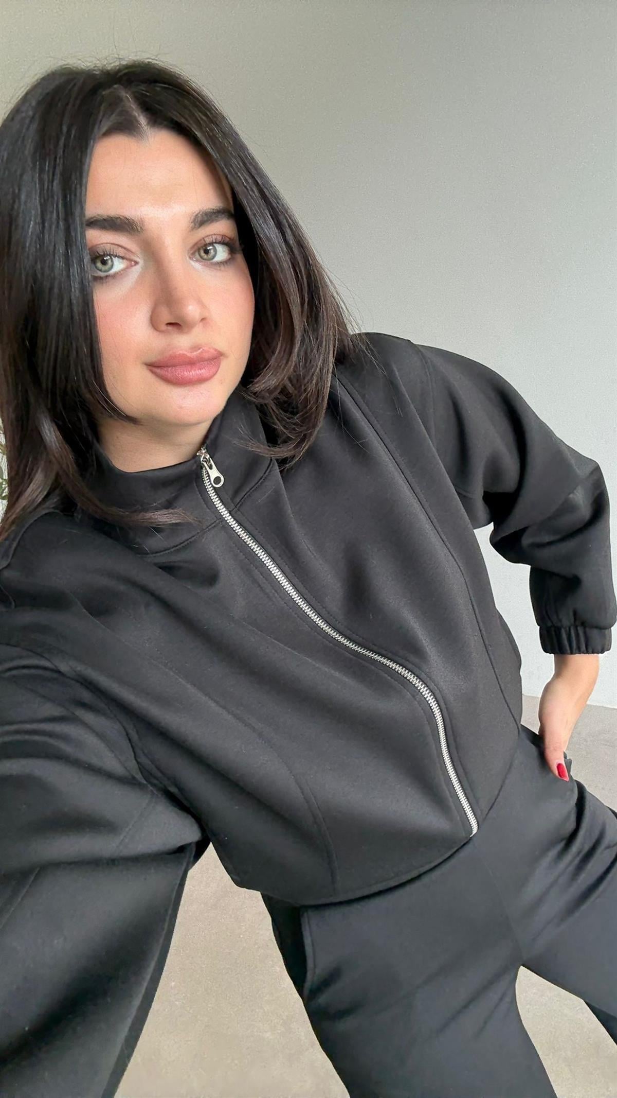 Siyah Büzgülü Modal Basic Takım