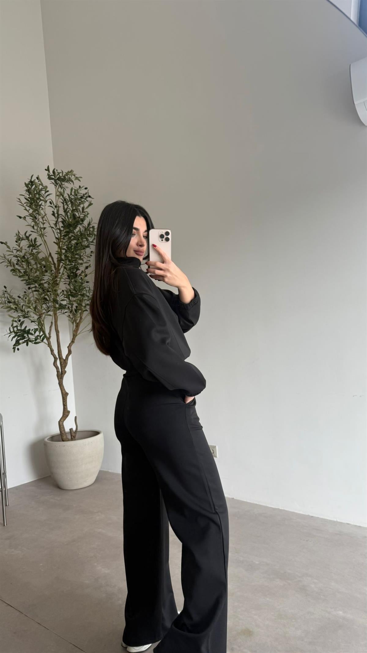 Siyah Büzgülü Modal Basic Takım