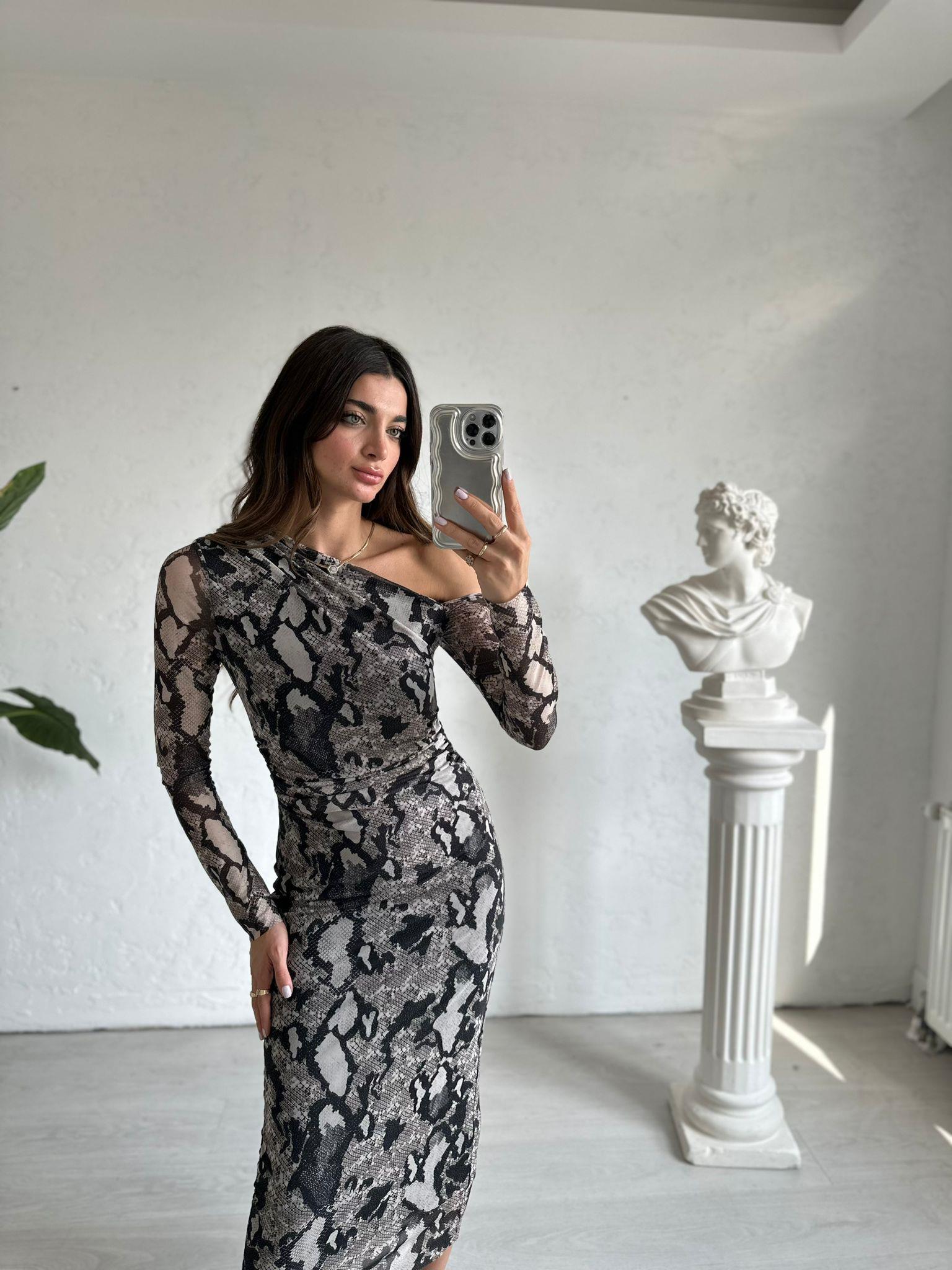 Siyah Desenli Lucia Elbise