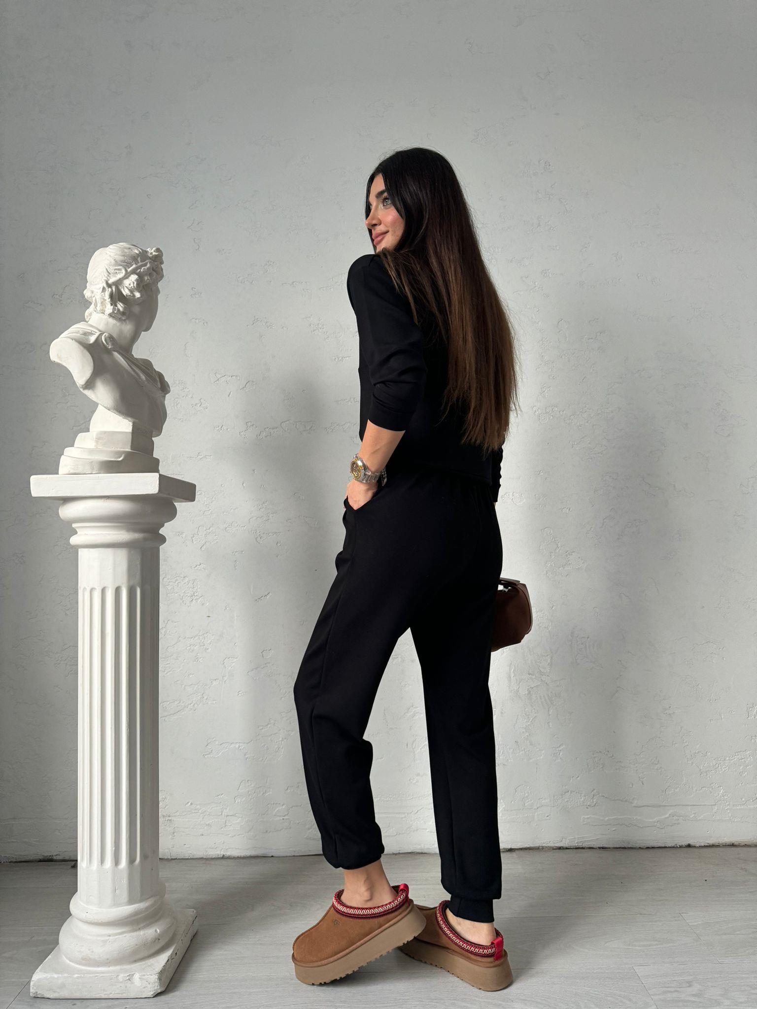 Siyah Fermuarlı Modal Takım
