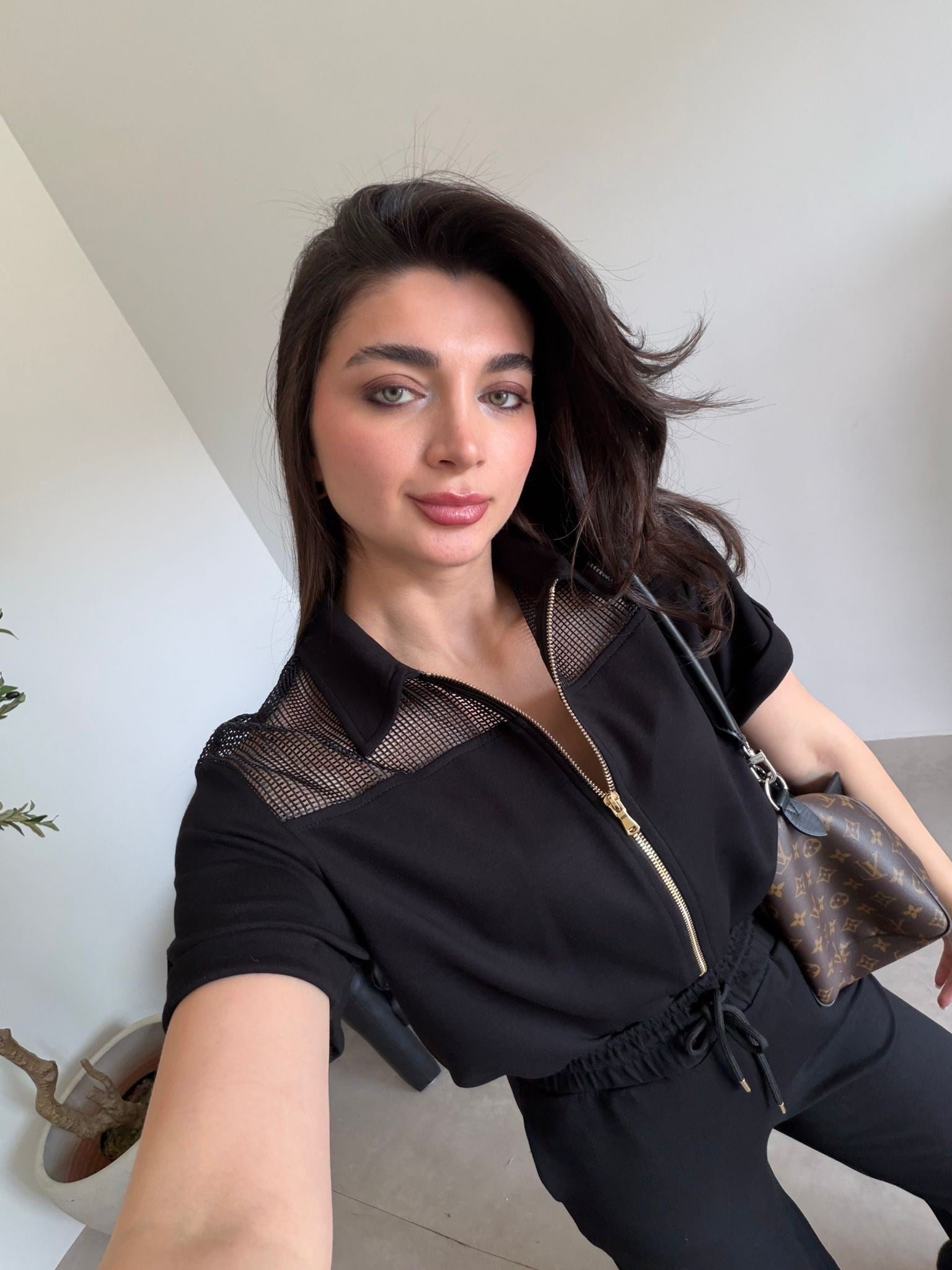 Siyah File Detaylı Modal Takım