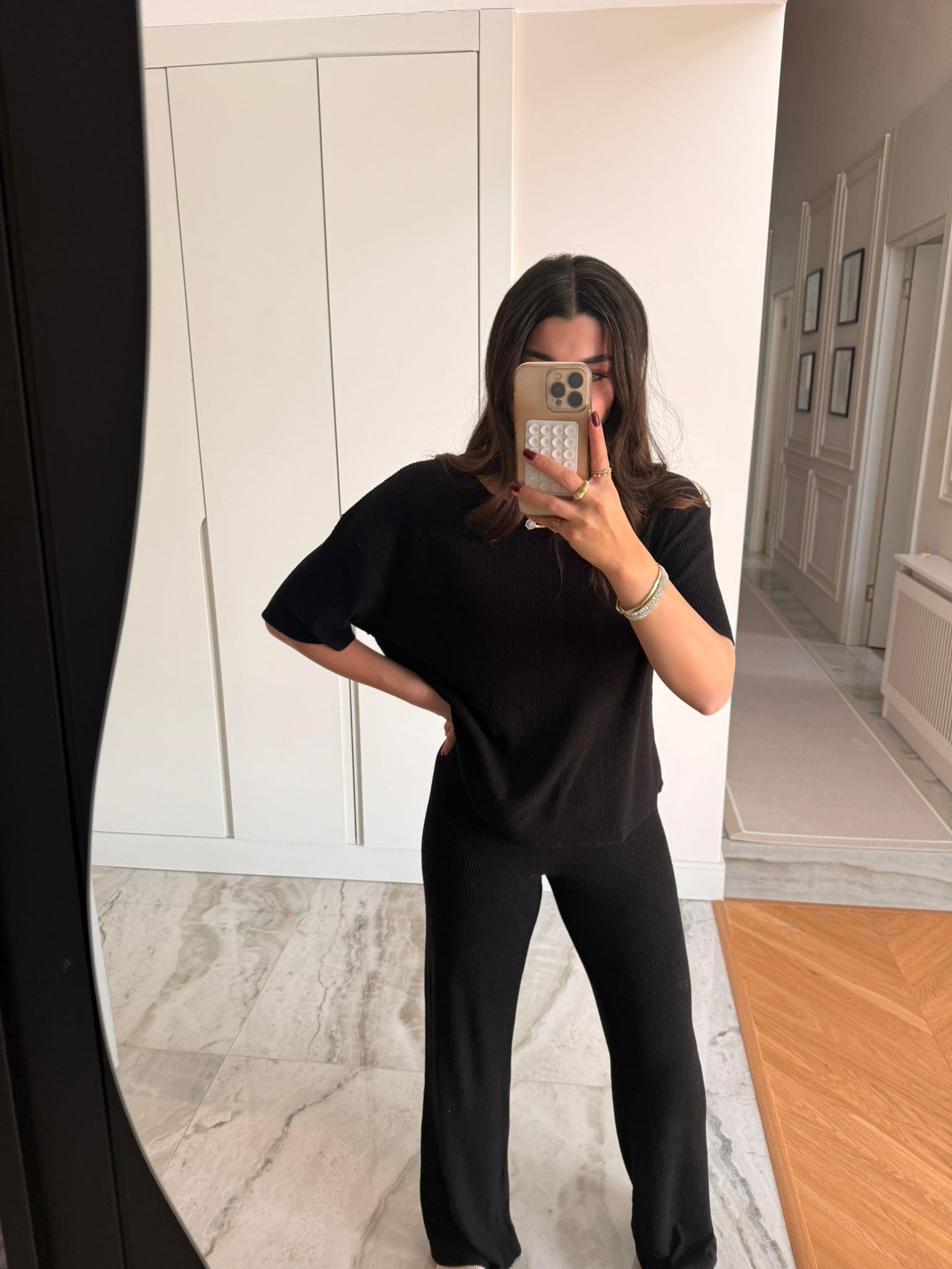 Siyah Fitilli Basic Jolie Takım