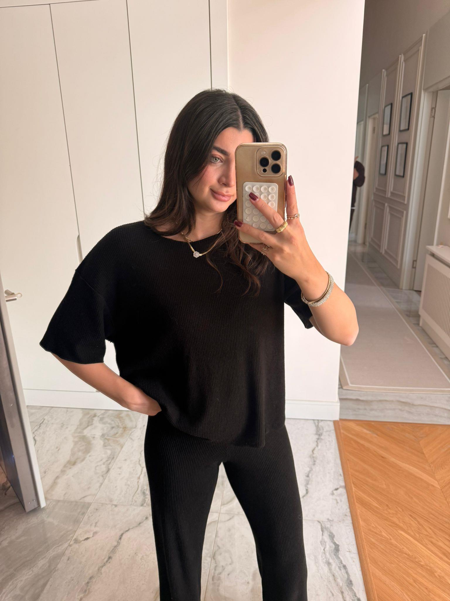 Siyah Fitilli Basic Jolie Takım