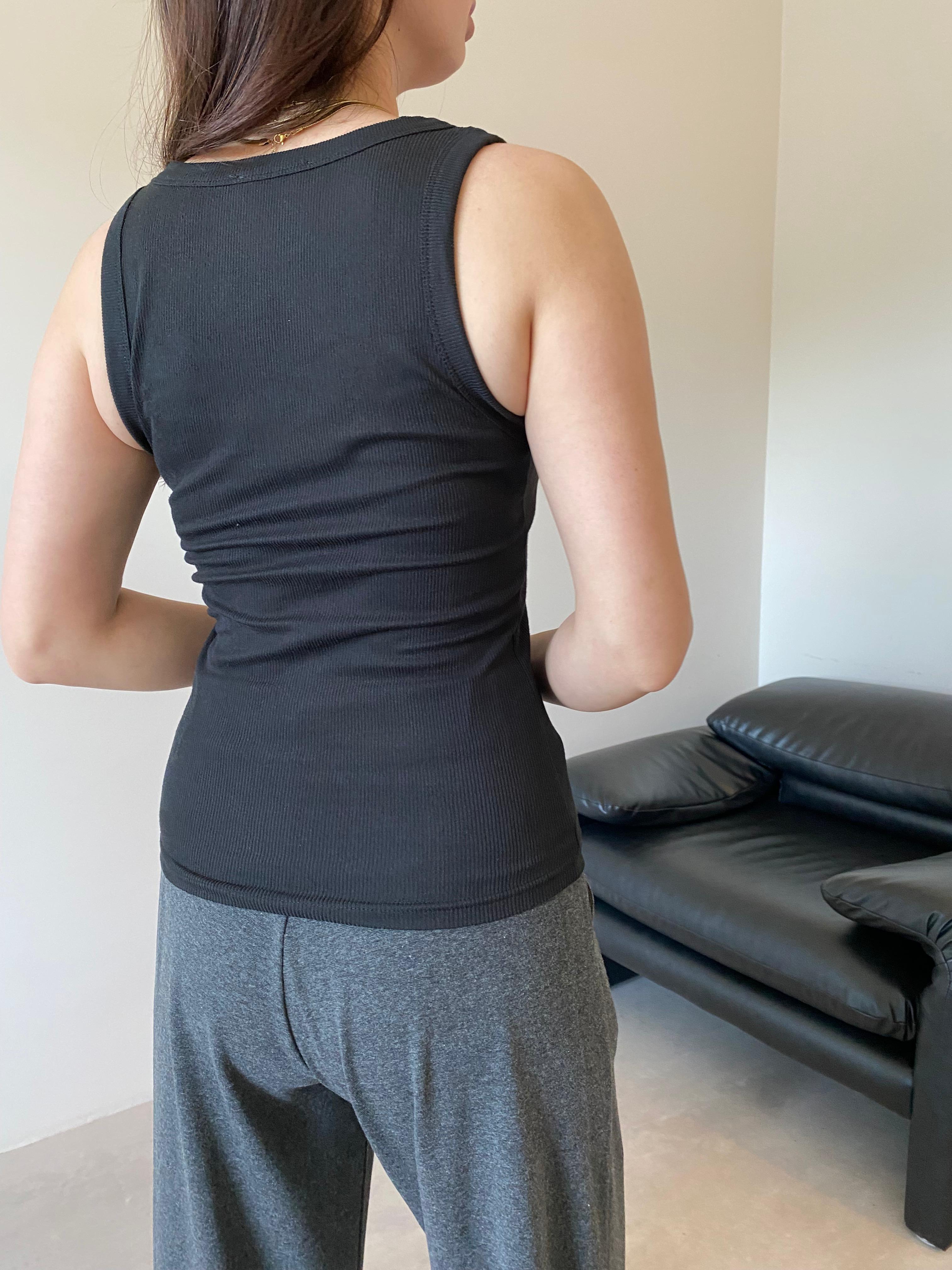 Siyah Fitilli Halter Yaka Crop (51 Cm)