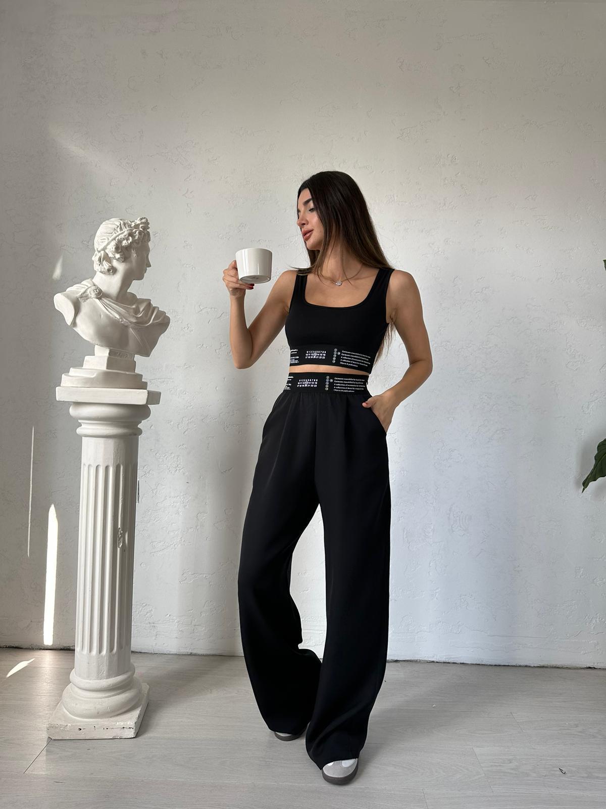 Siyah Javed Crop Takım