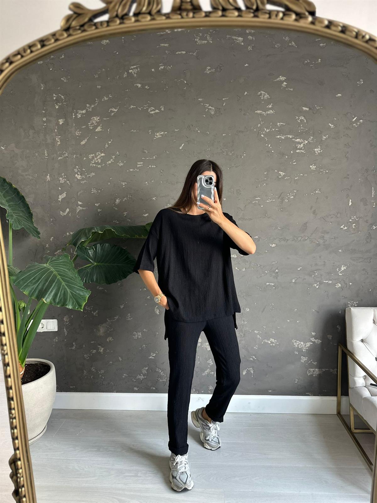 Siyah Krinkıl Basic June Takım