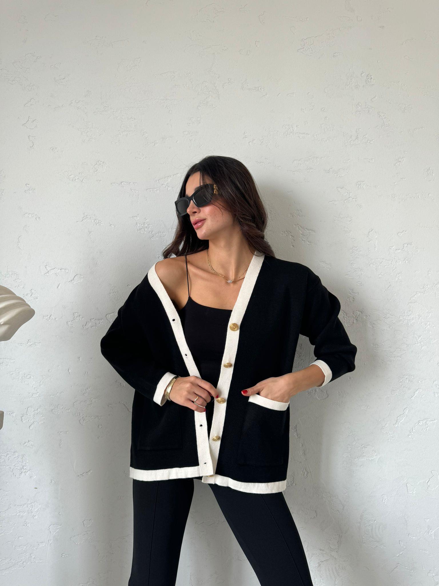 Siyah Lois Hırka