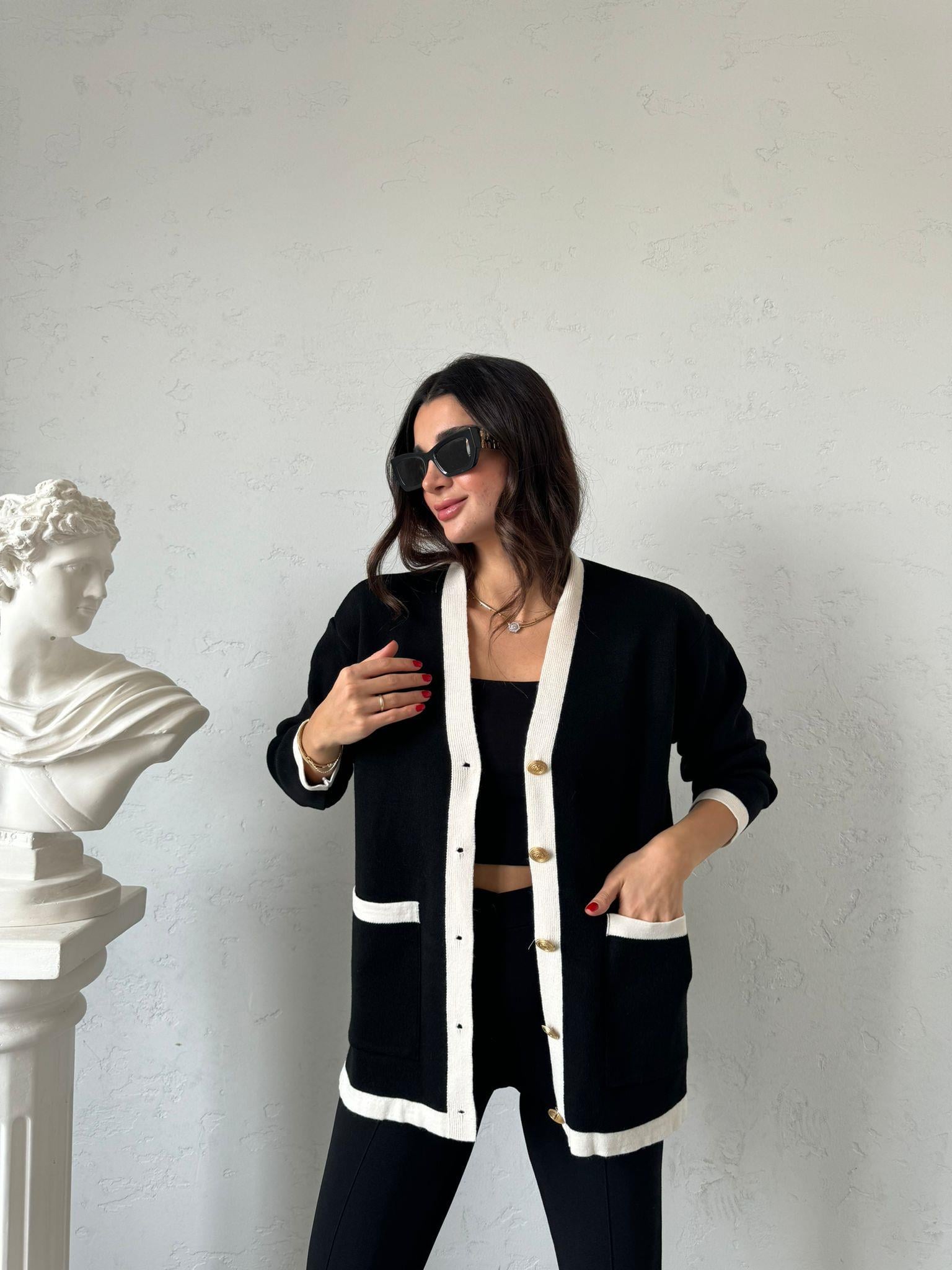 Siyah Lois Hırka