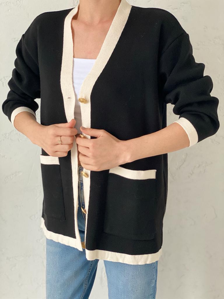 Siyah Lois Hırka