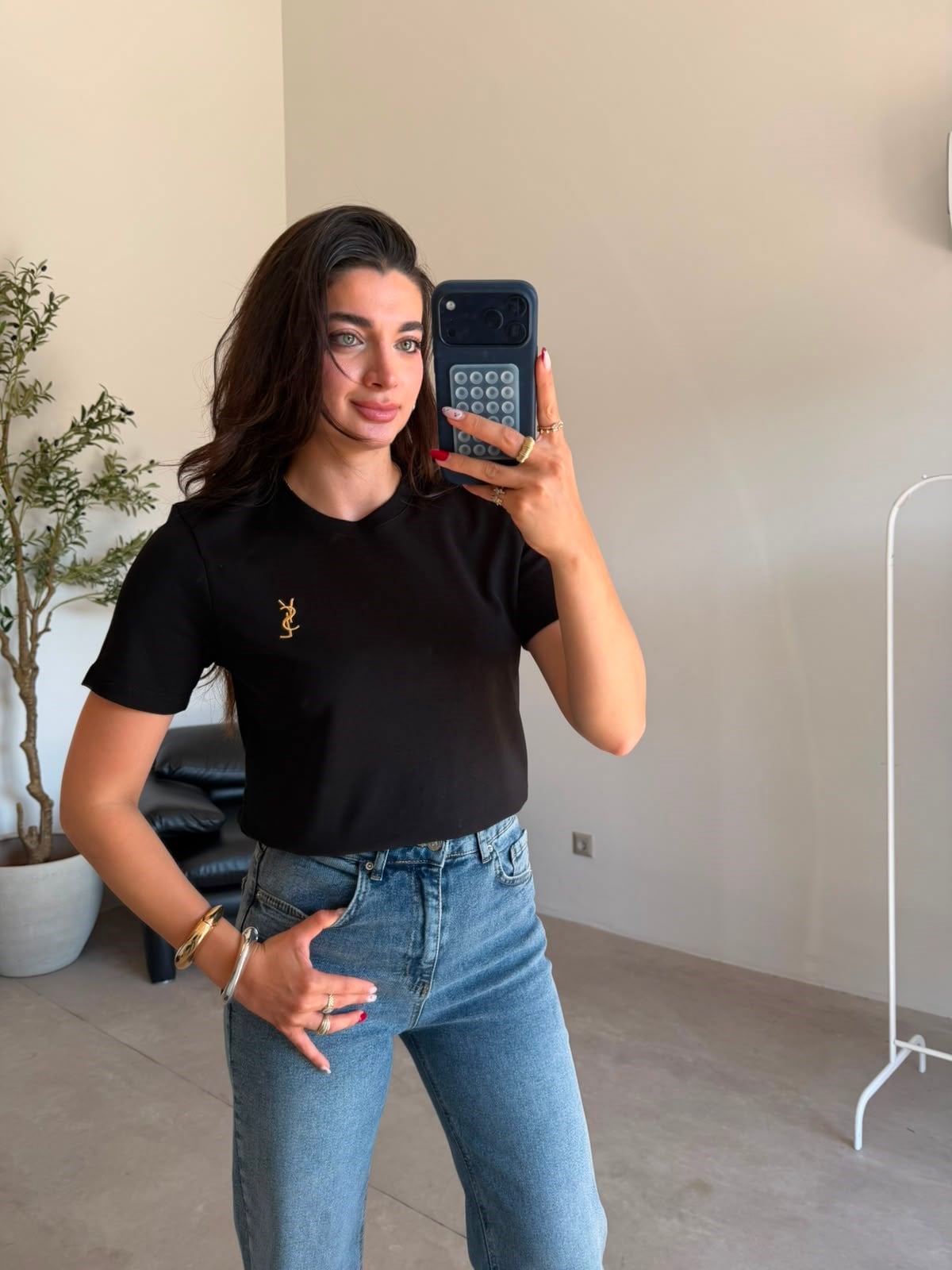 Siyah Marka Model Diana Tişört