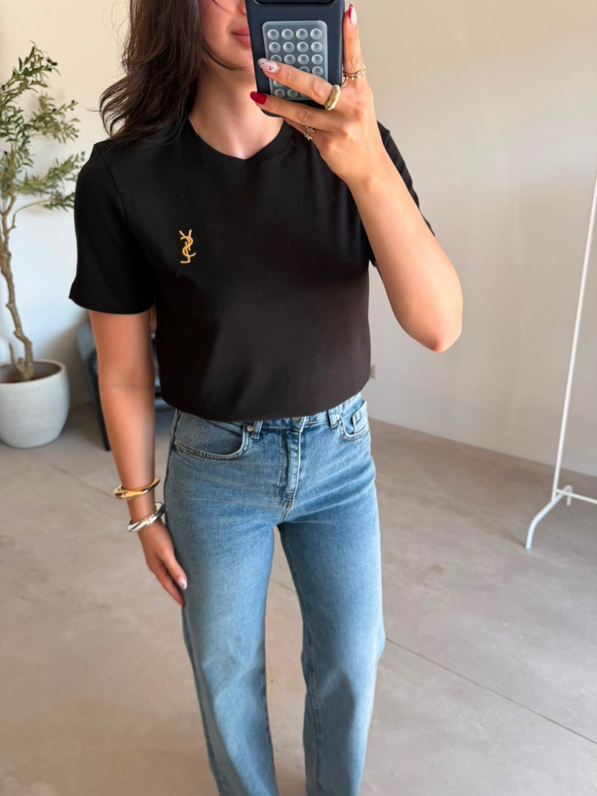 Siyah Marka Model Diana Tişört