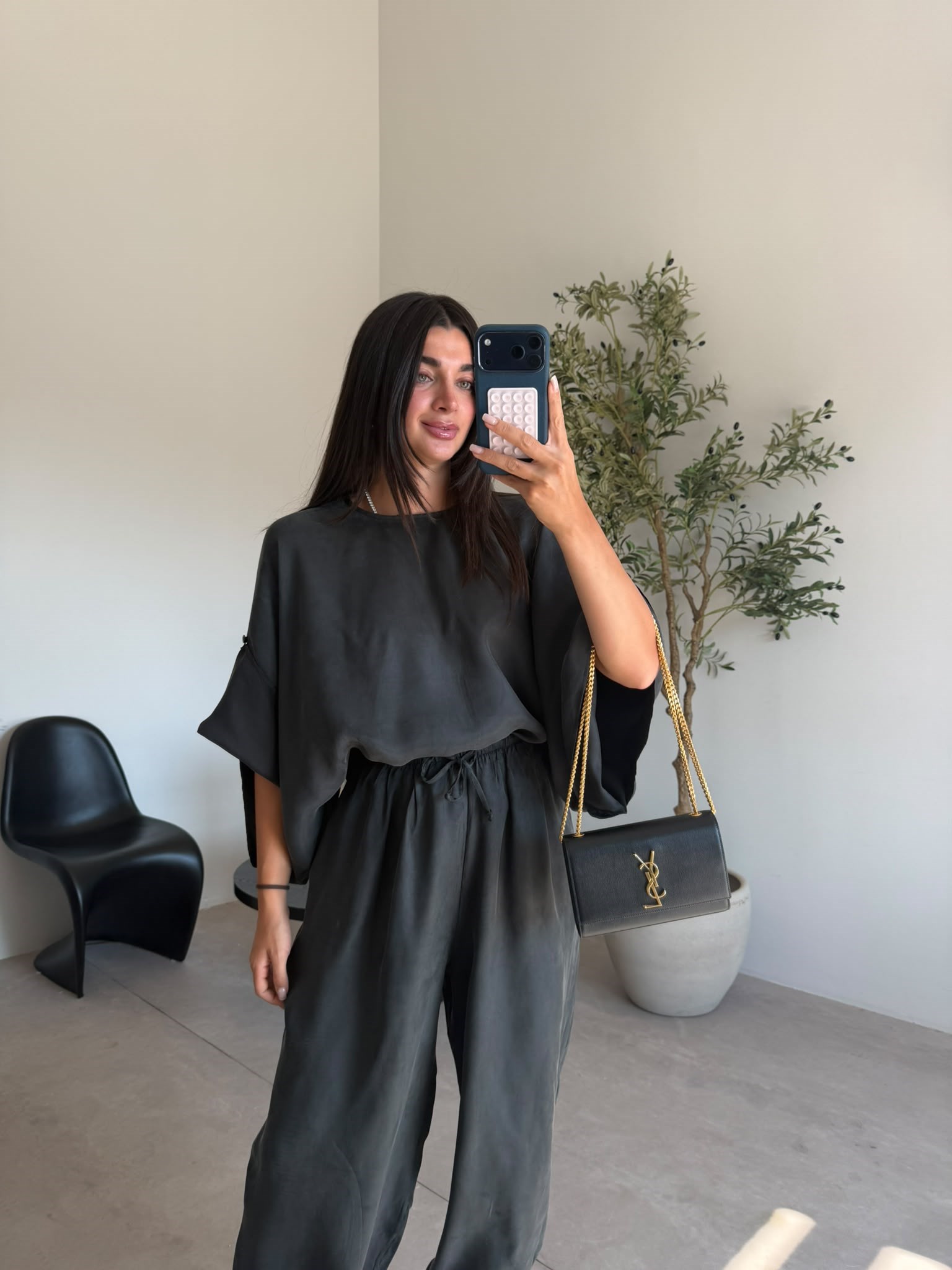 Siyah Oversize Şalvar Takım
