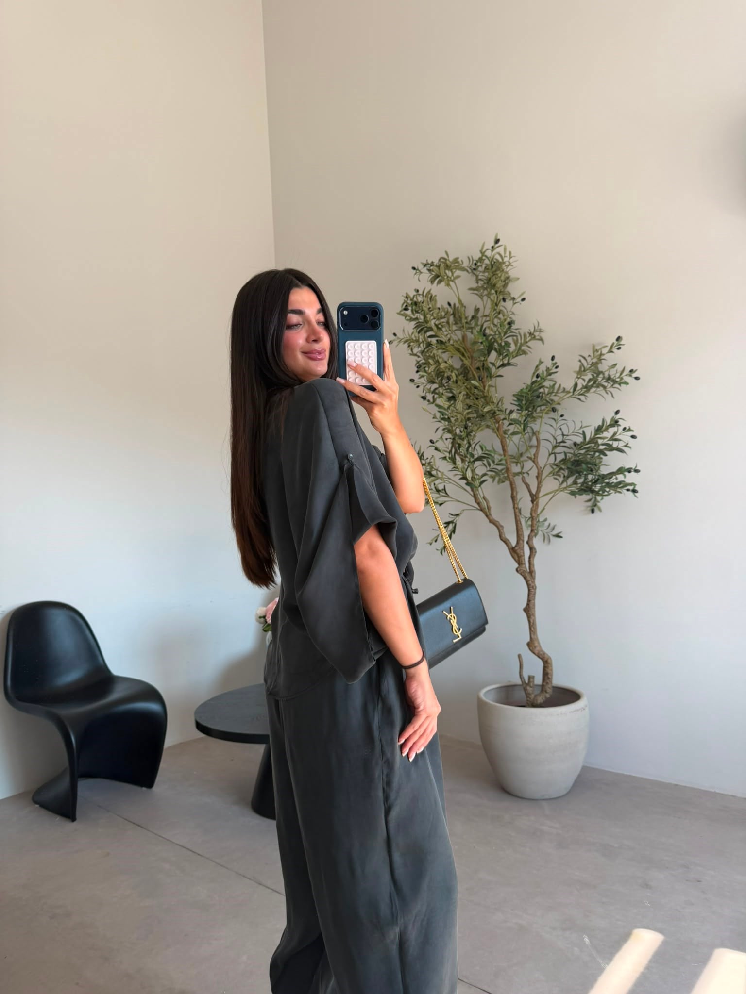 Siyah Oversize Şalvar Takım