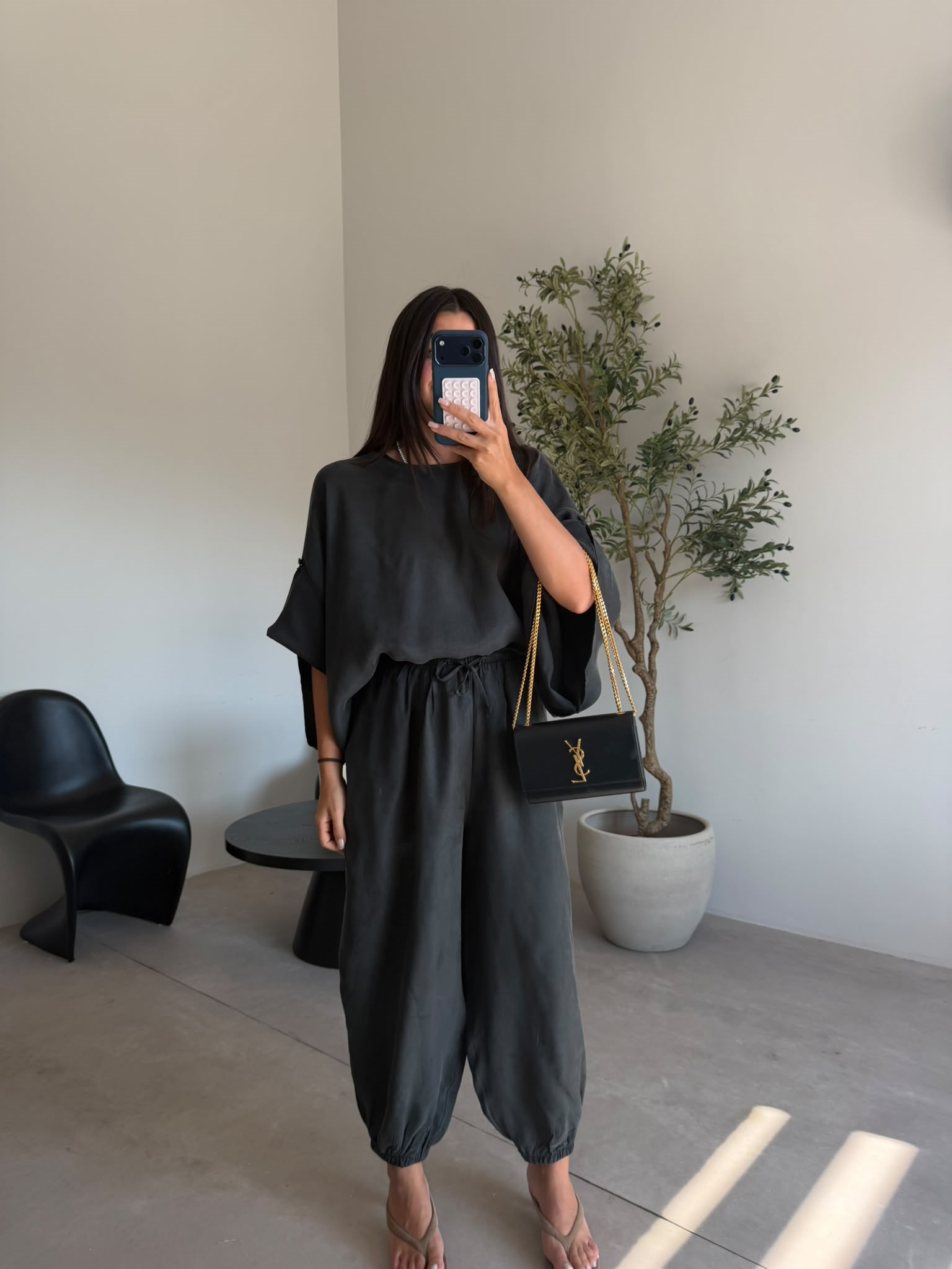 Siyah Oversize Şalvar Takım
