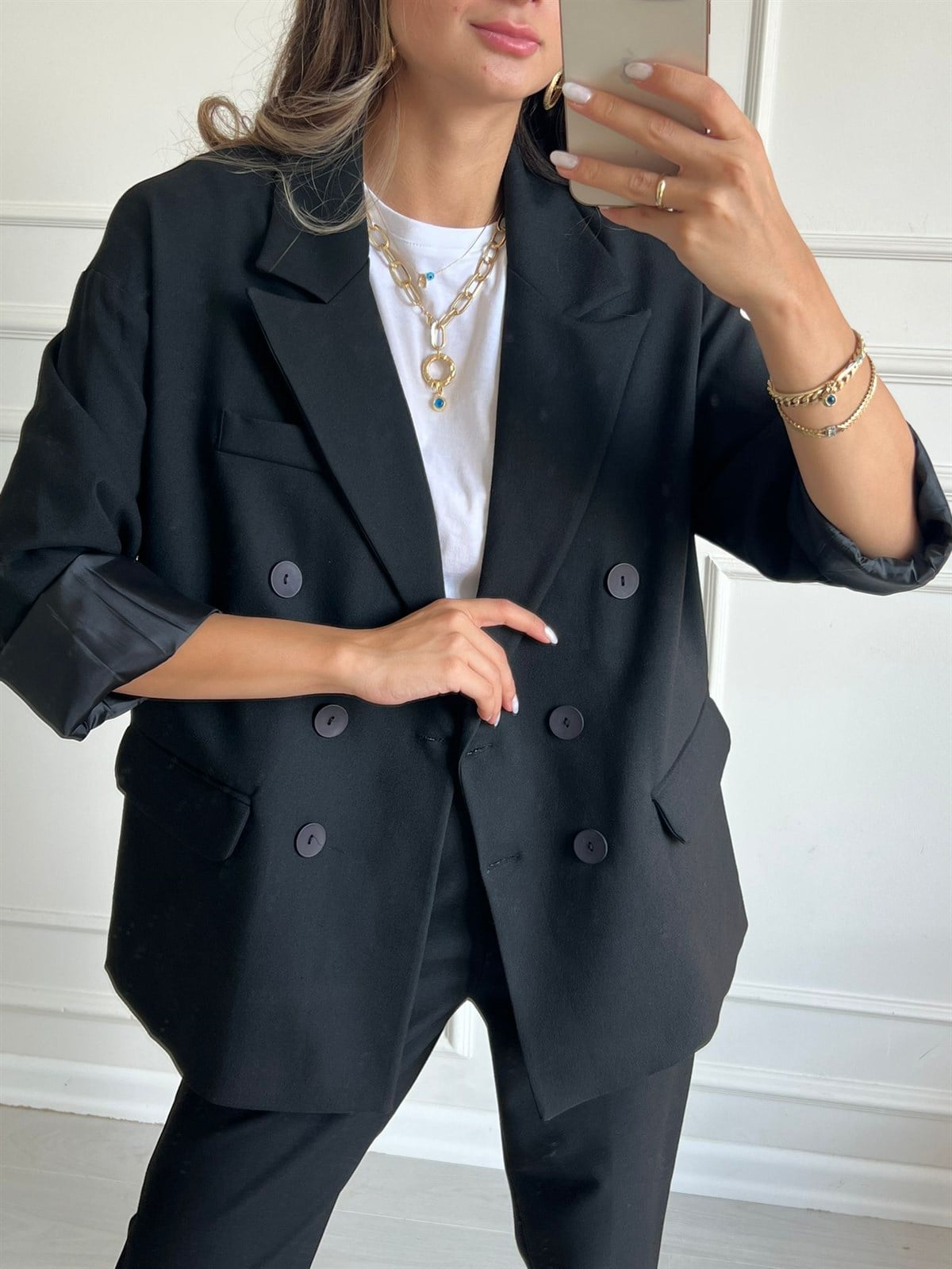 Siyah Polly Takım