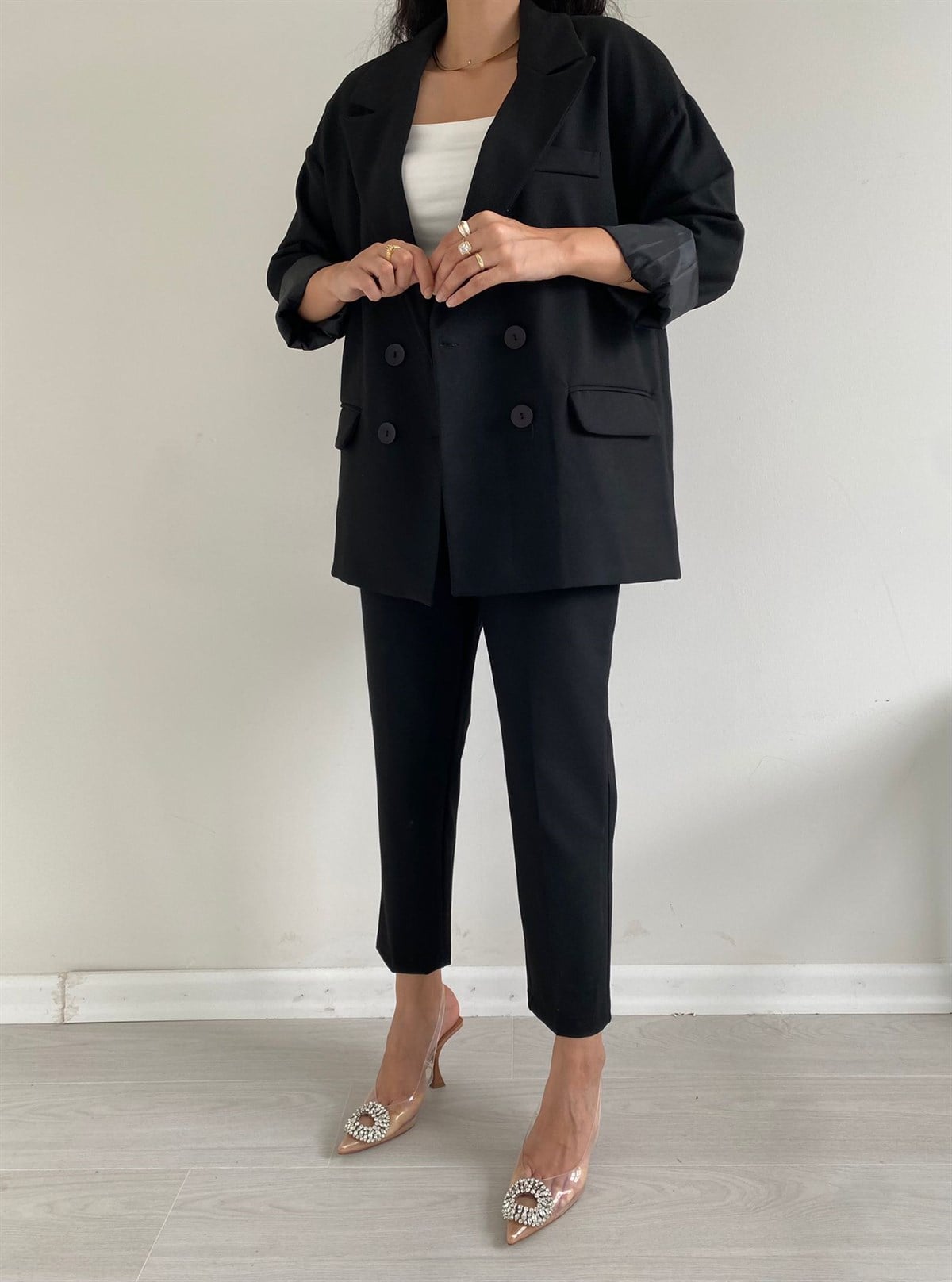 Siyah Polly Takım