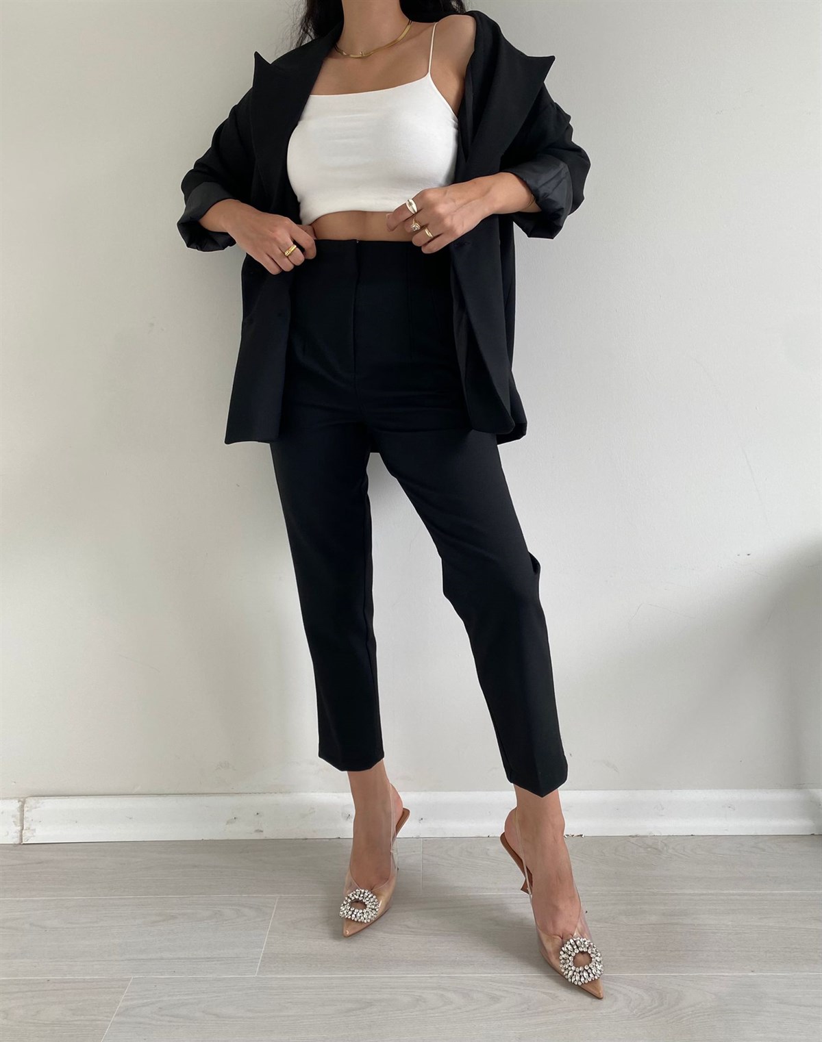 Siyah Polly Takım