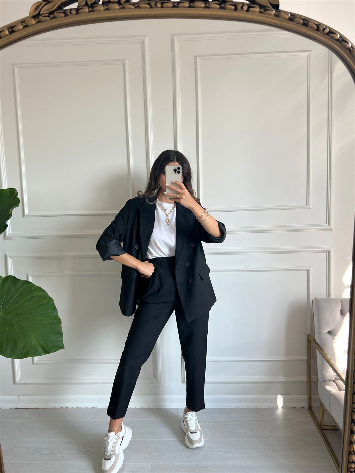 Siyah Polly Takım