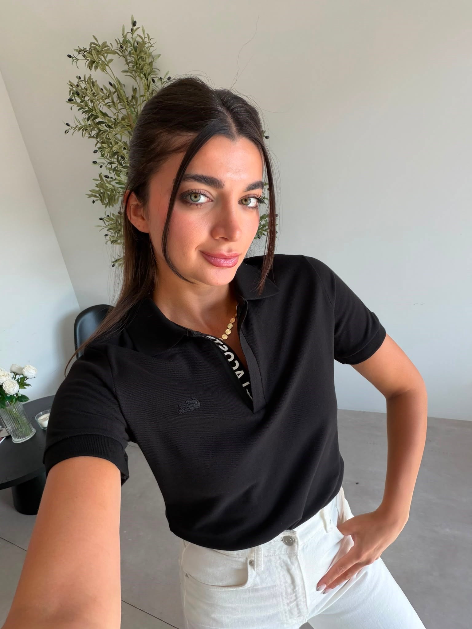 Siyah Polo Yaka Marka Model Tişört