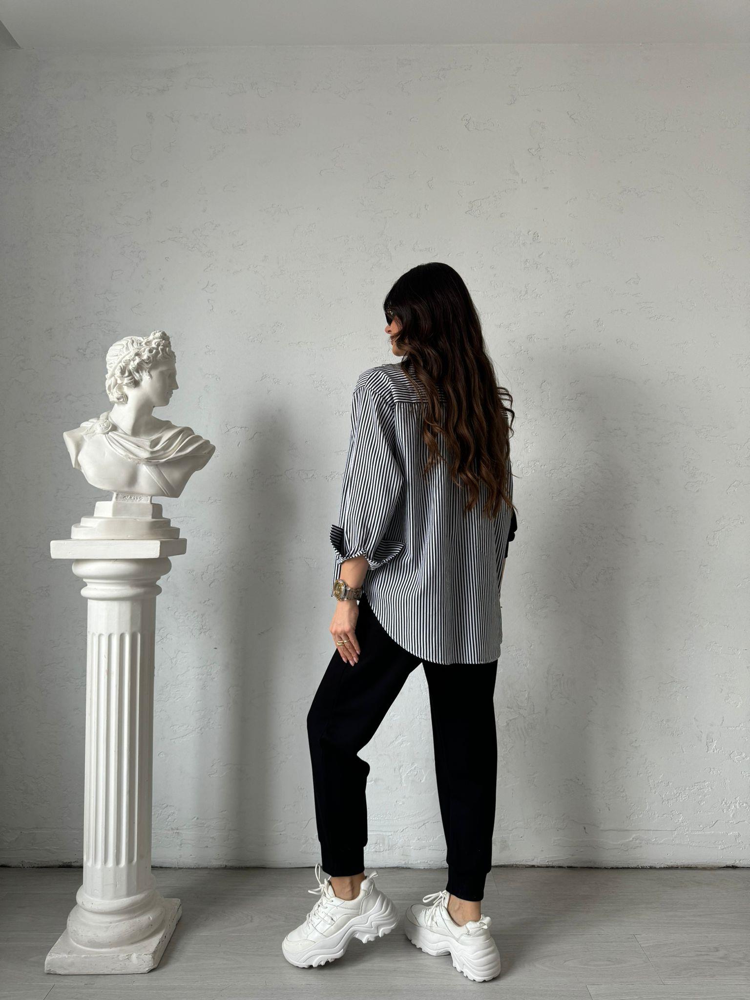 Siyah Poplin Detaylı Sweat Takım