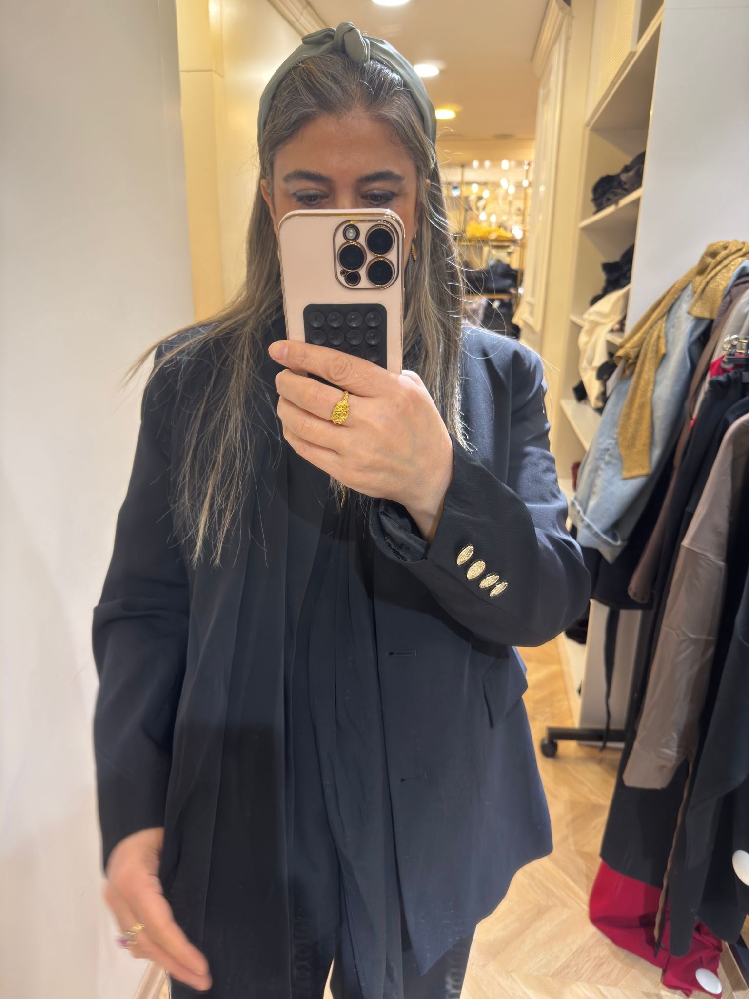Siyah Şallı Blazer Ceket