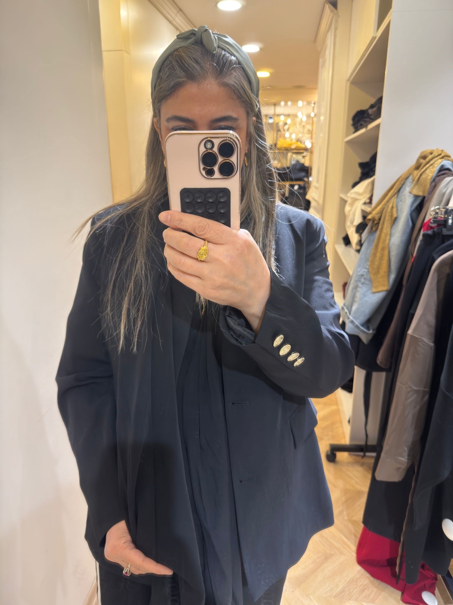 Siyah Şallı Blazer Ceket
