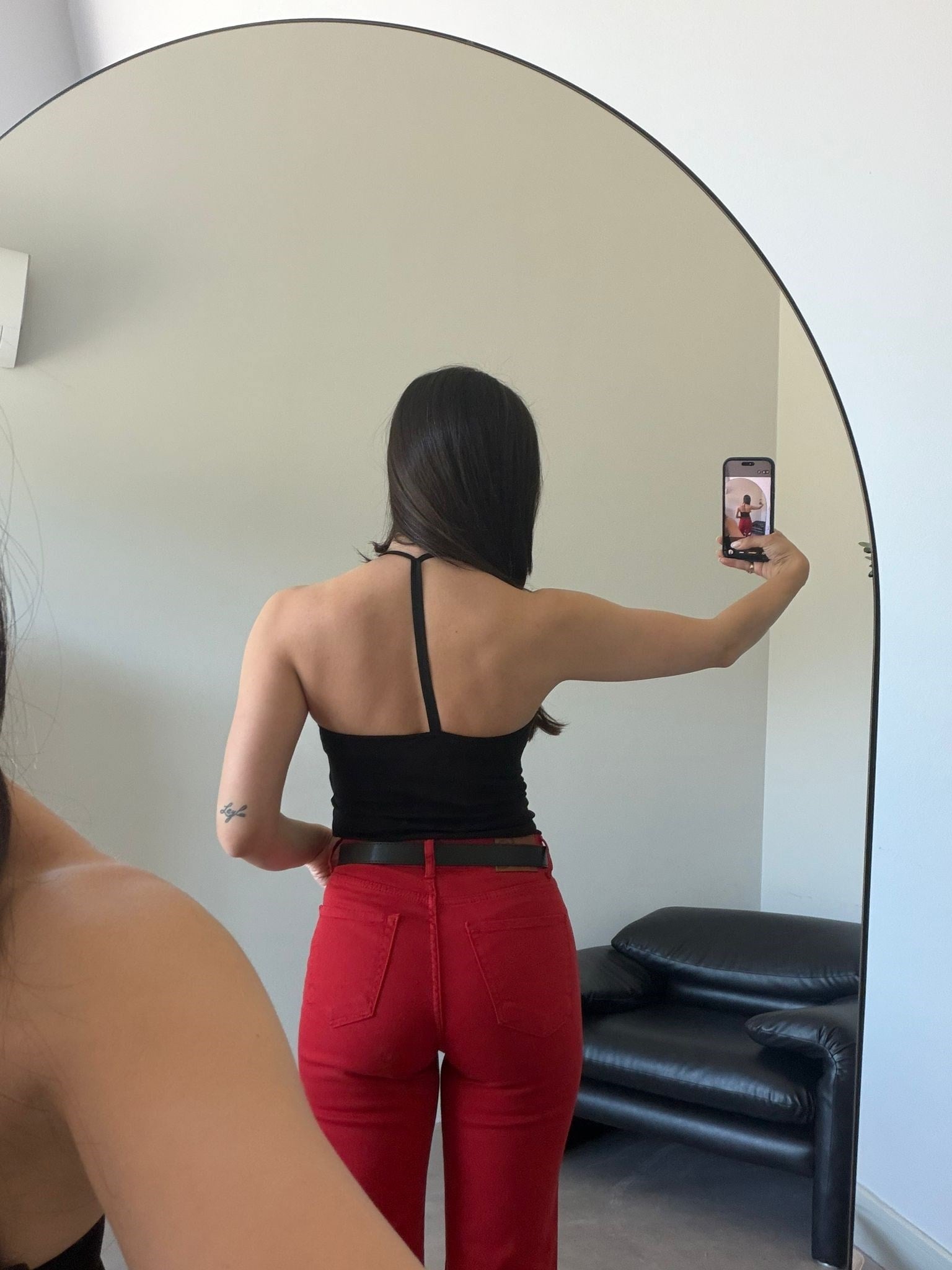 Siyah Sırt Dekolteli Fitilli Bodysuit