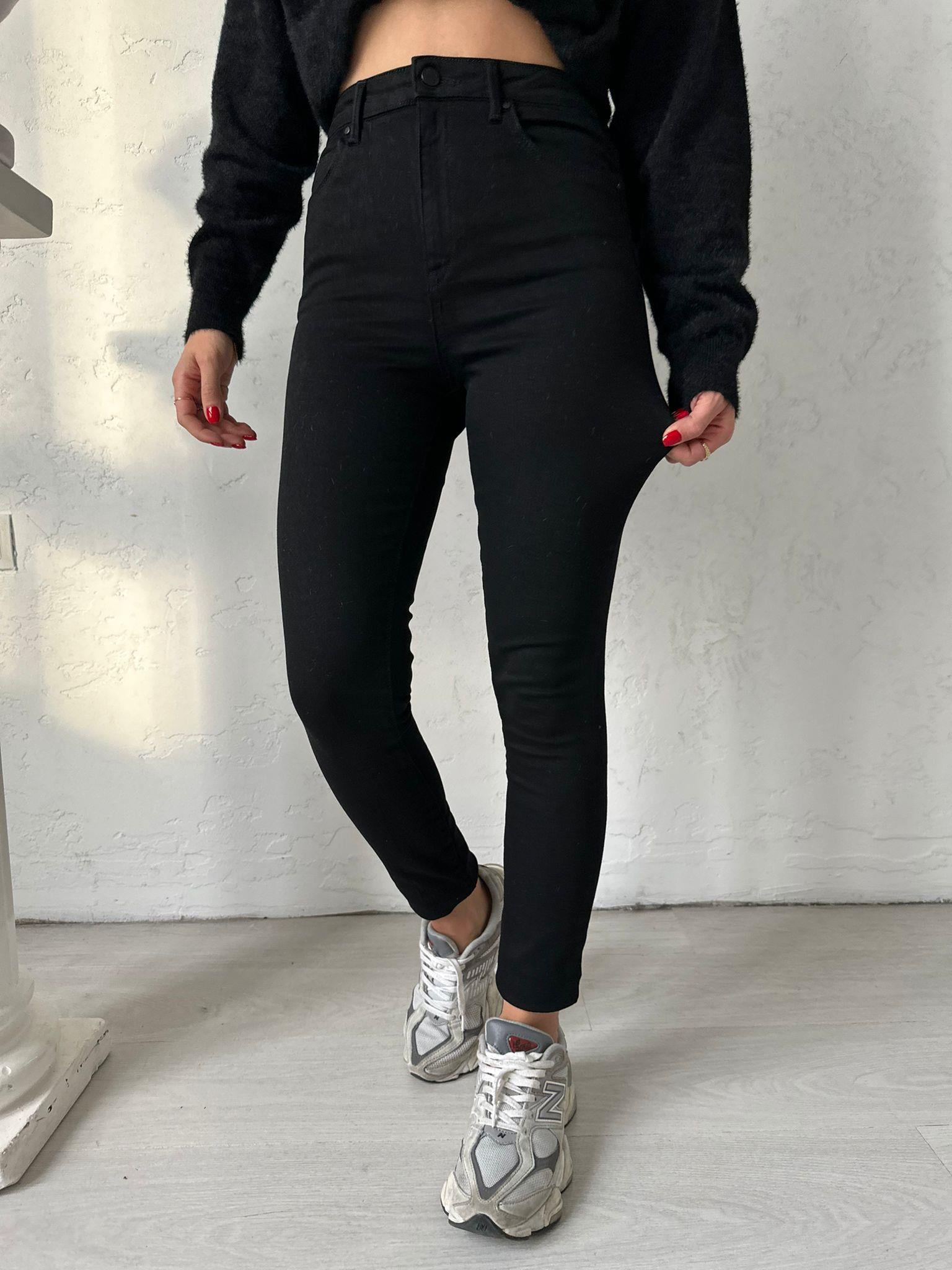 Siyah Yüksek Bel Skinny Jean