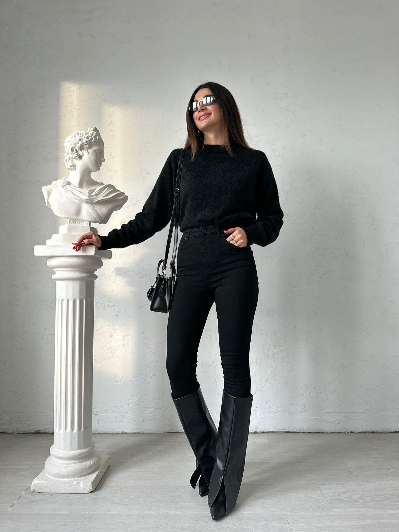 Siyah Yüksek Bel Skinny Jean