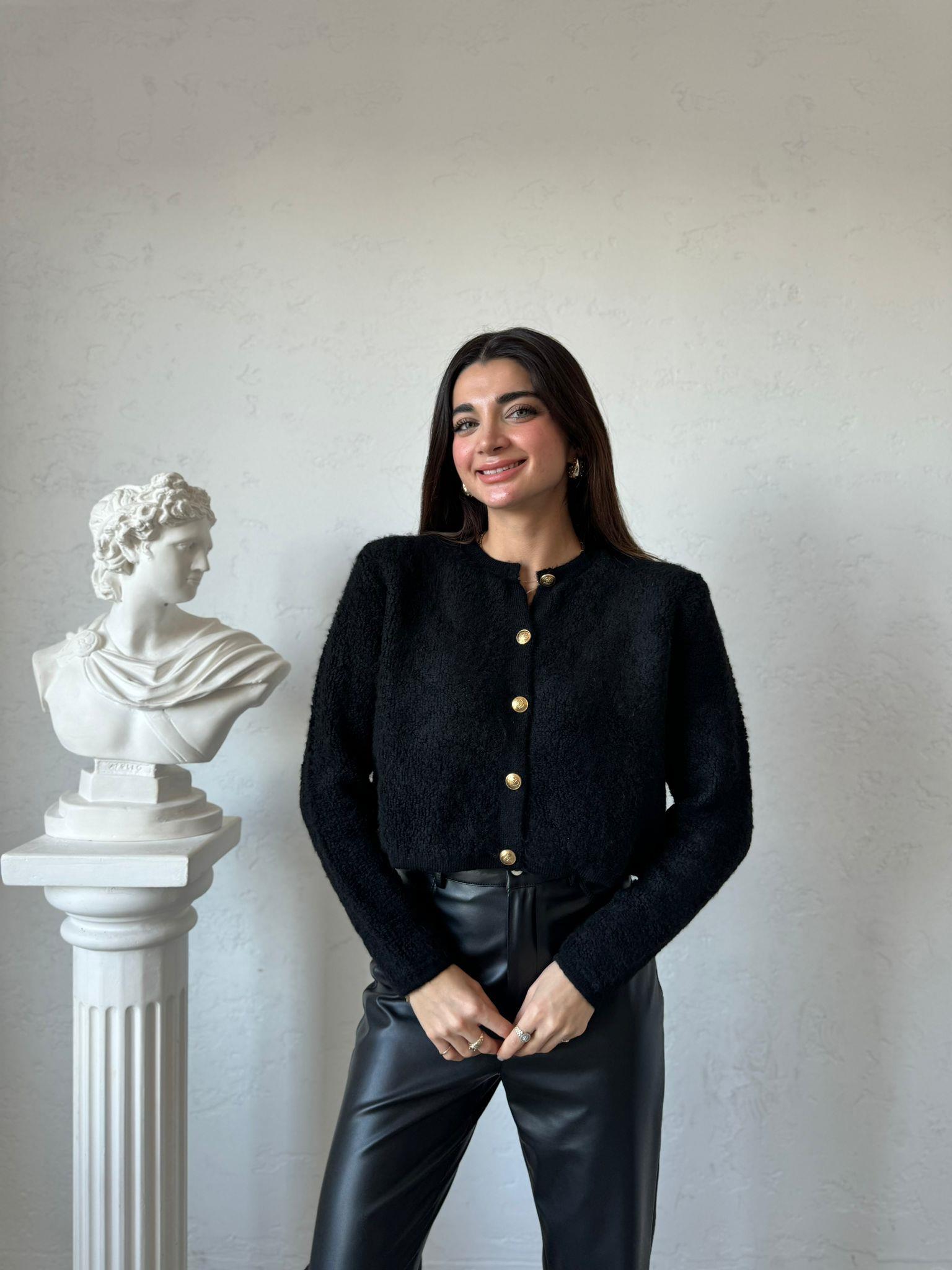 Siyah Yumoş Hırka