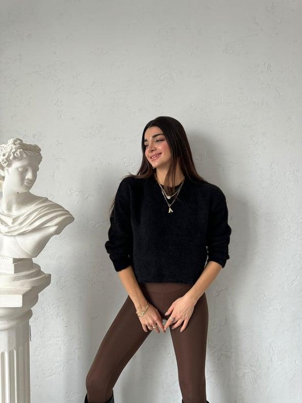 Siyah Yumuşak Dokulu Raisa Kazak