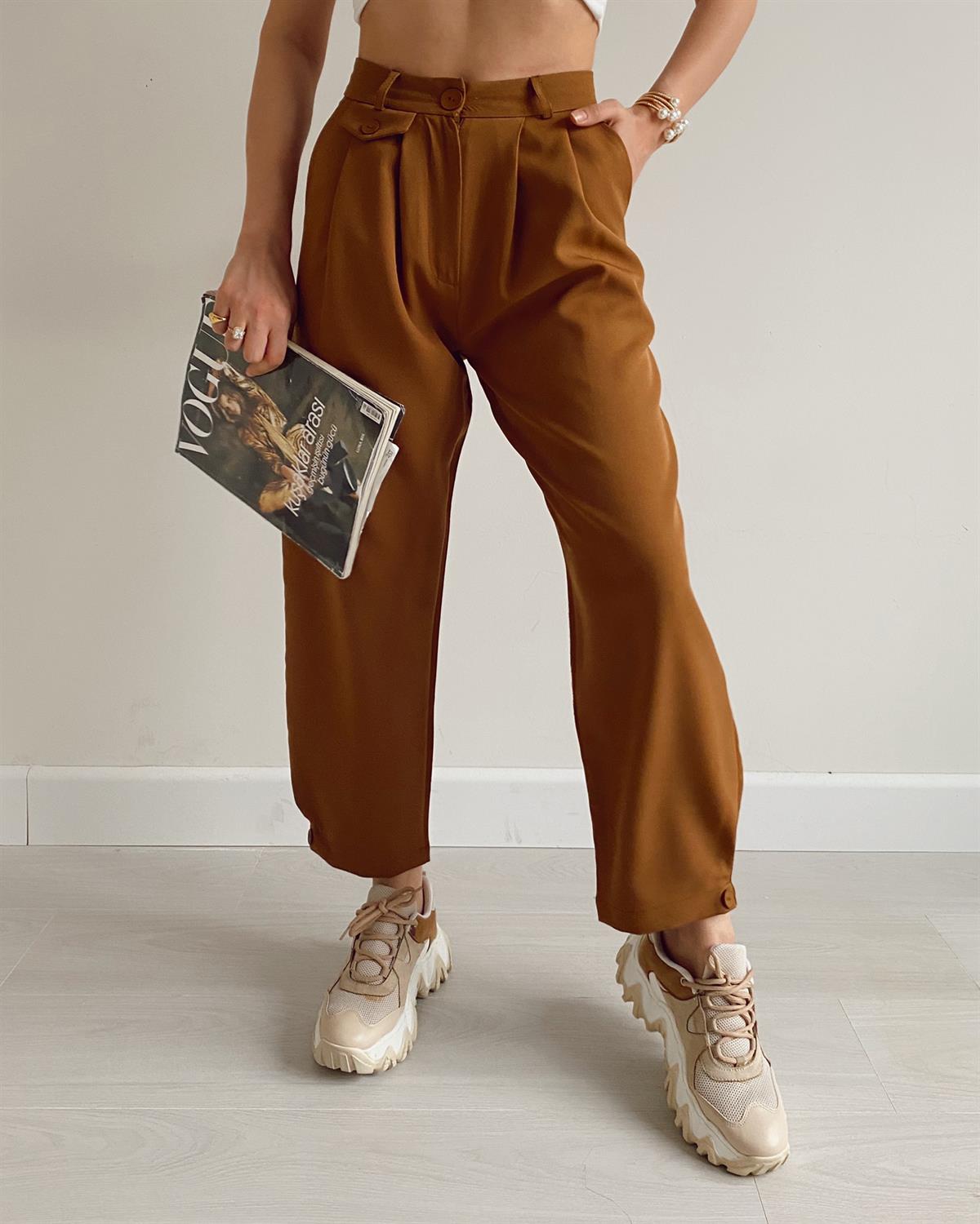 Taba Cep Detaylı Pantolon