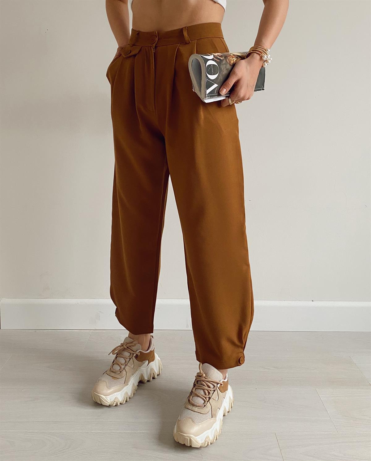 Taba Cep Detaylı Pantolon