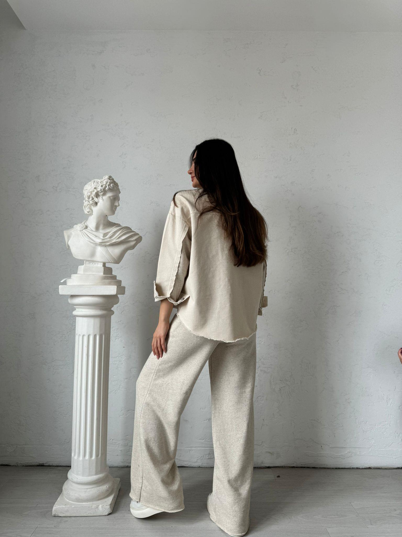 Taş Rengi Cep Detaylı Sweat Takım