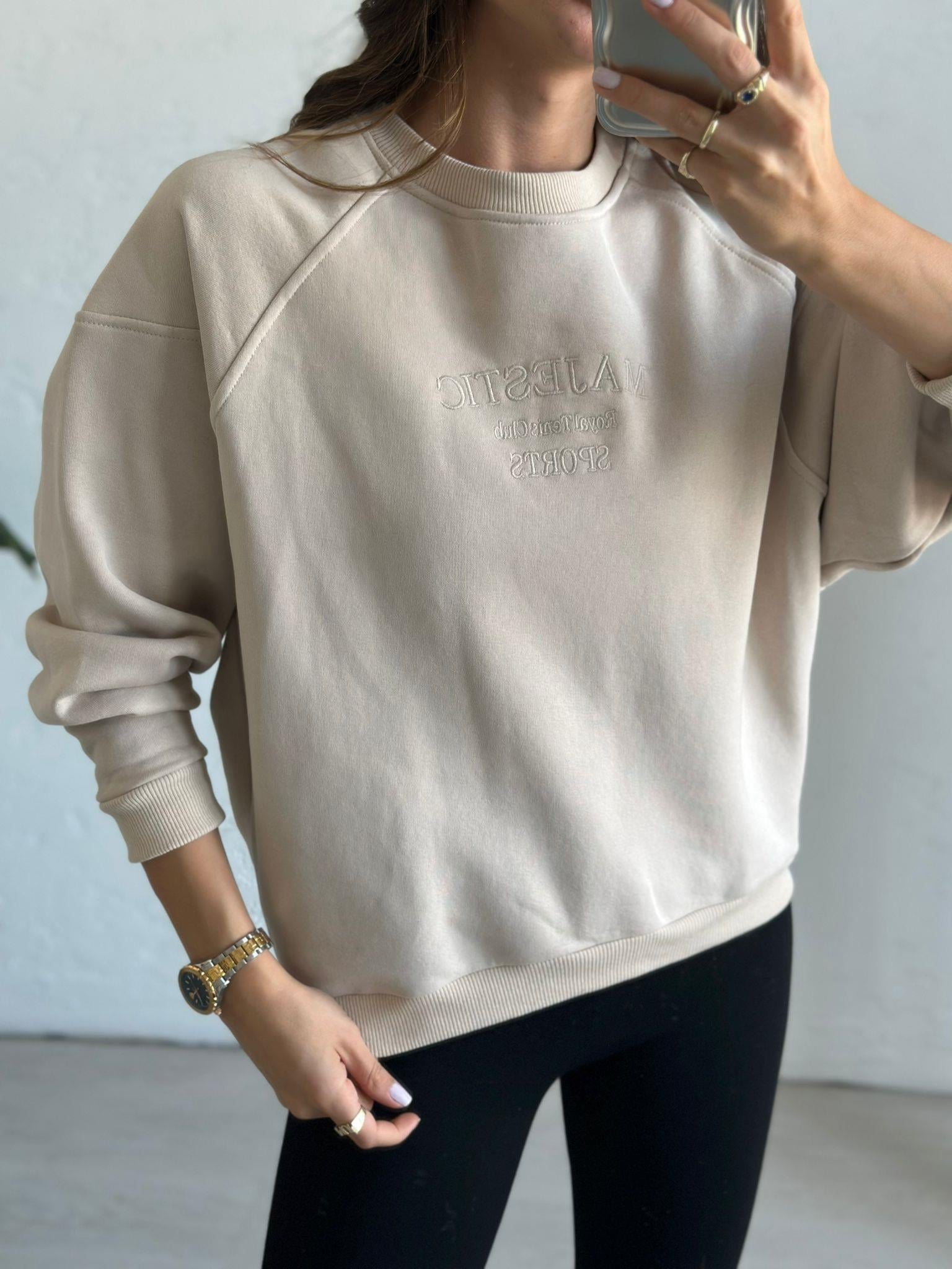 Taş Rengi Majestic Sweat
