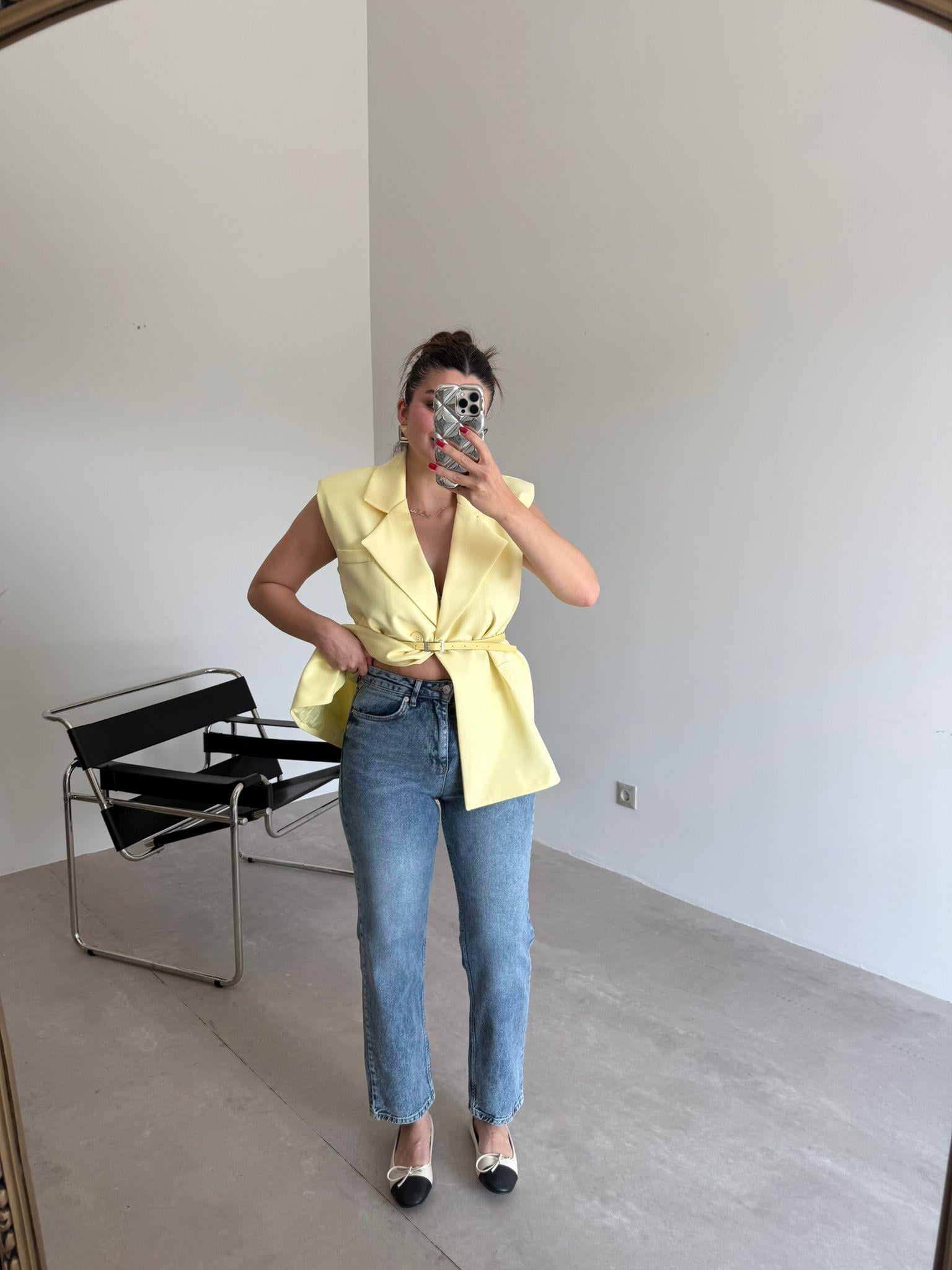 Taşlanmış Orjinal Marka Mom Fit Jean