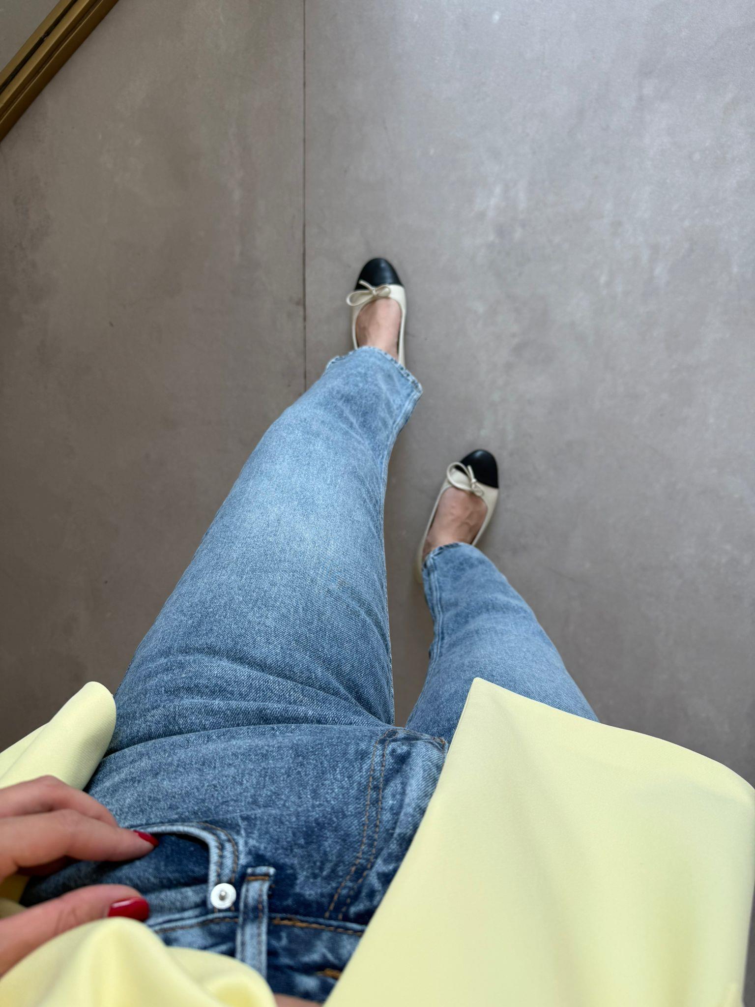 Taşlanmış Orjinal Marka Mom Fit Jean