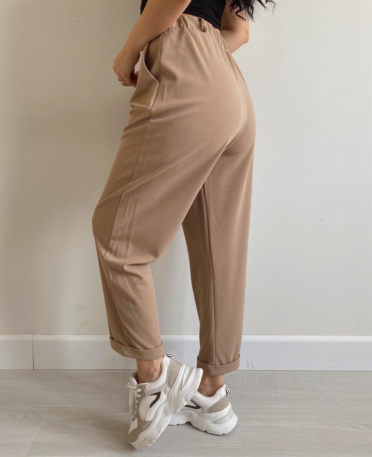 Vizon Beli Lastikli Pantolon