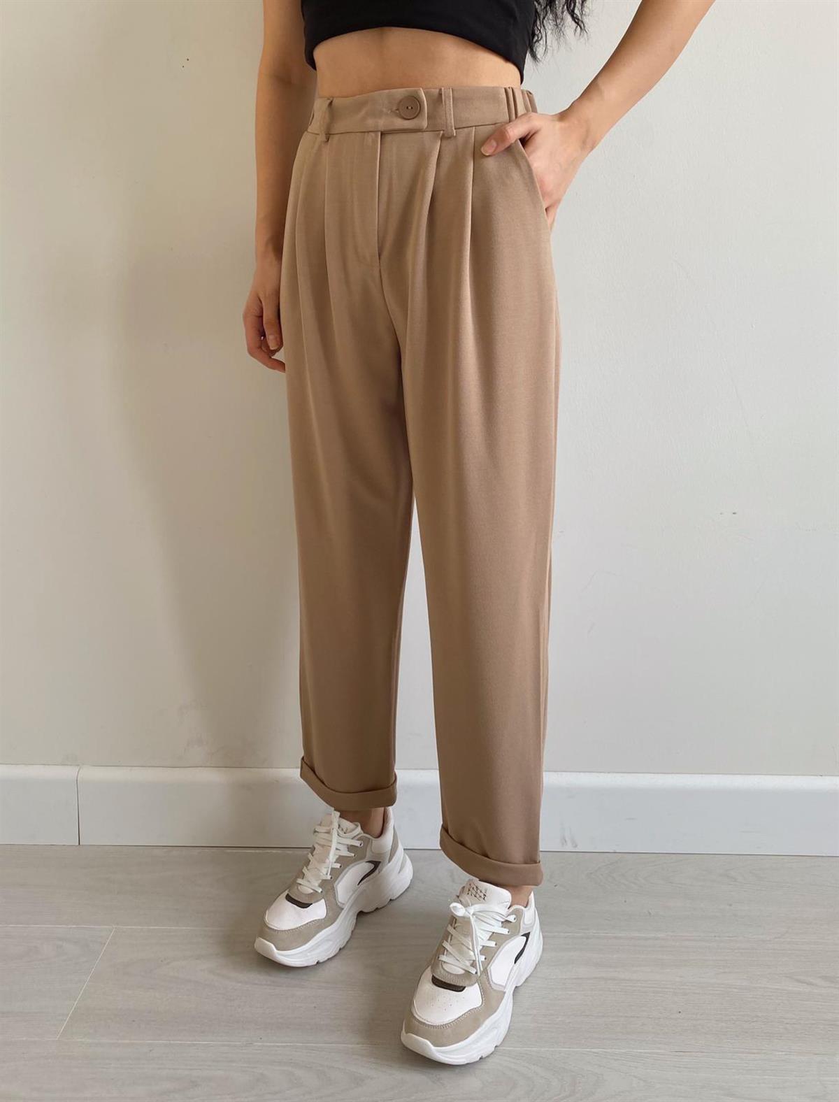 Vizon Beli Lastikli Pantolon