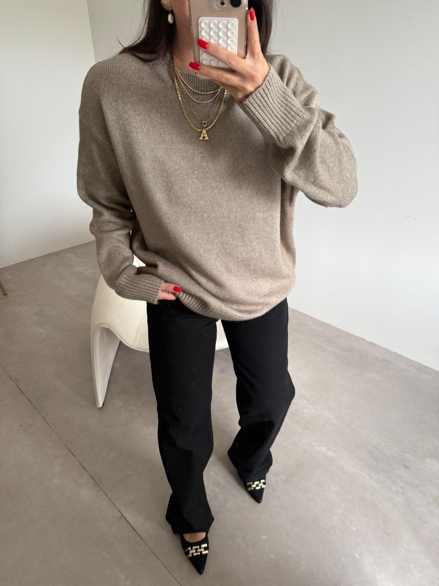 Vizon  Bisiklet Yaka Oversize Kazak