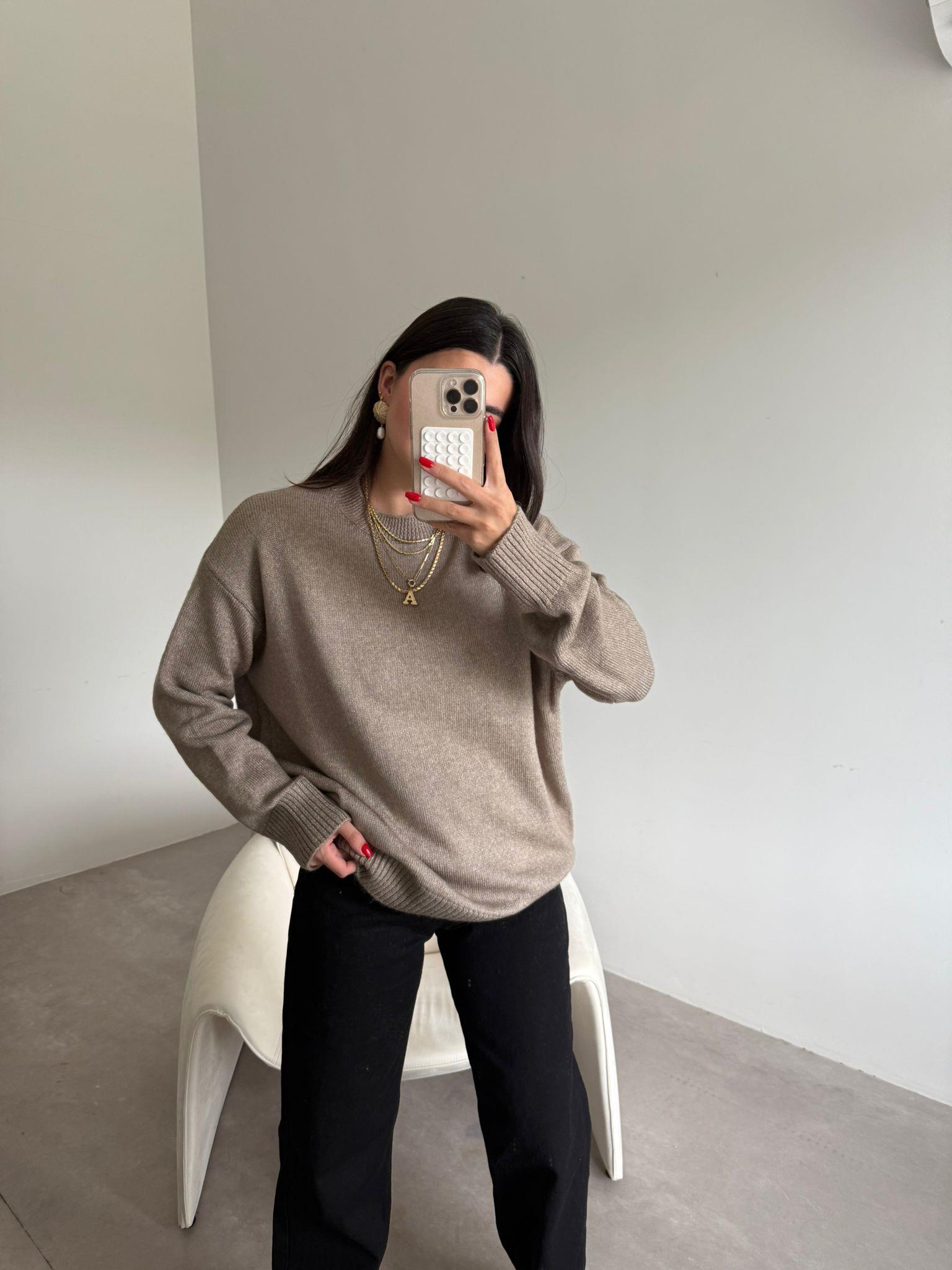 Vizon  Bisiklet Yaka Oversize Kazak