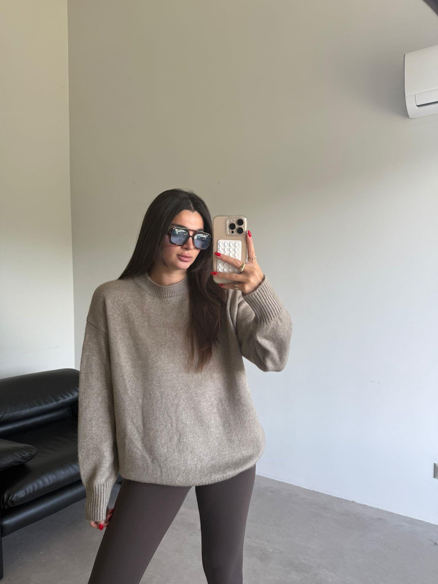 Vizon  Bisiklet Yaka Oversize Kazak