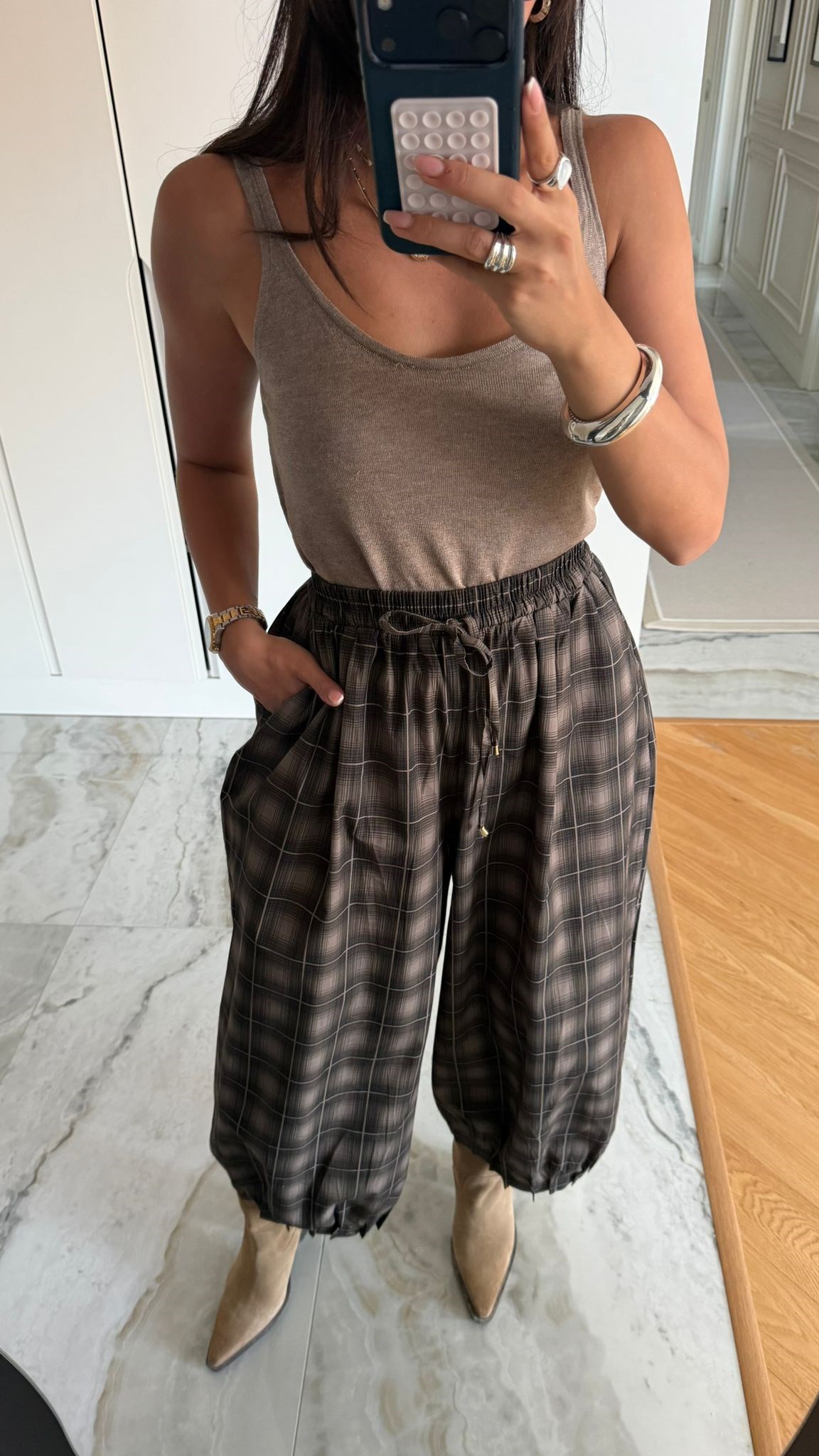 Vizon Ekose Baggy Pantolon