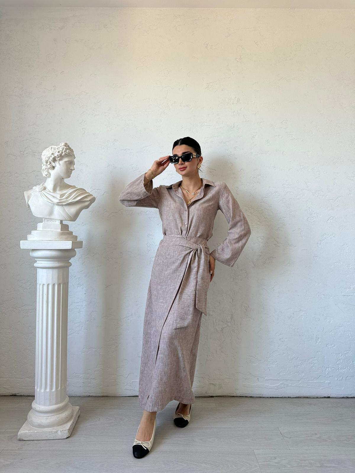 Vizon Etekli Gömlek Takım