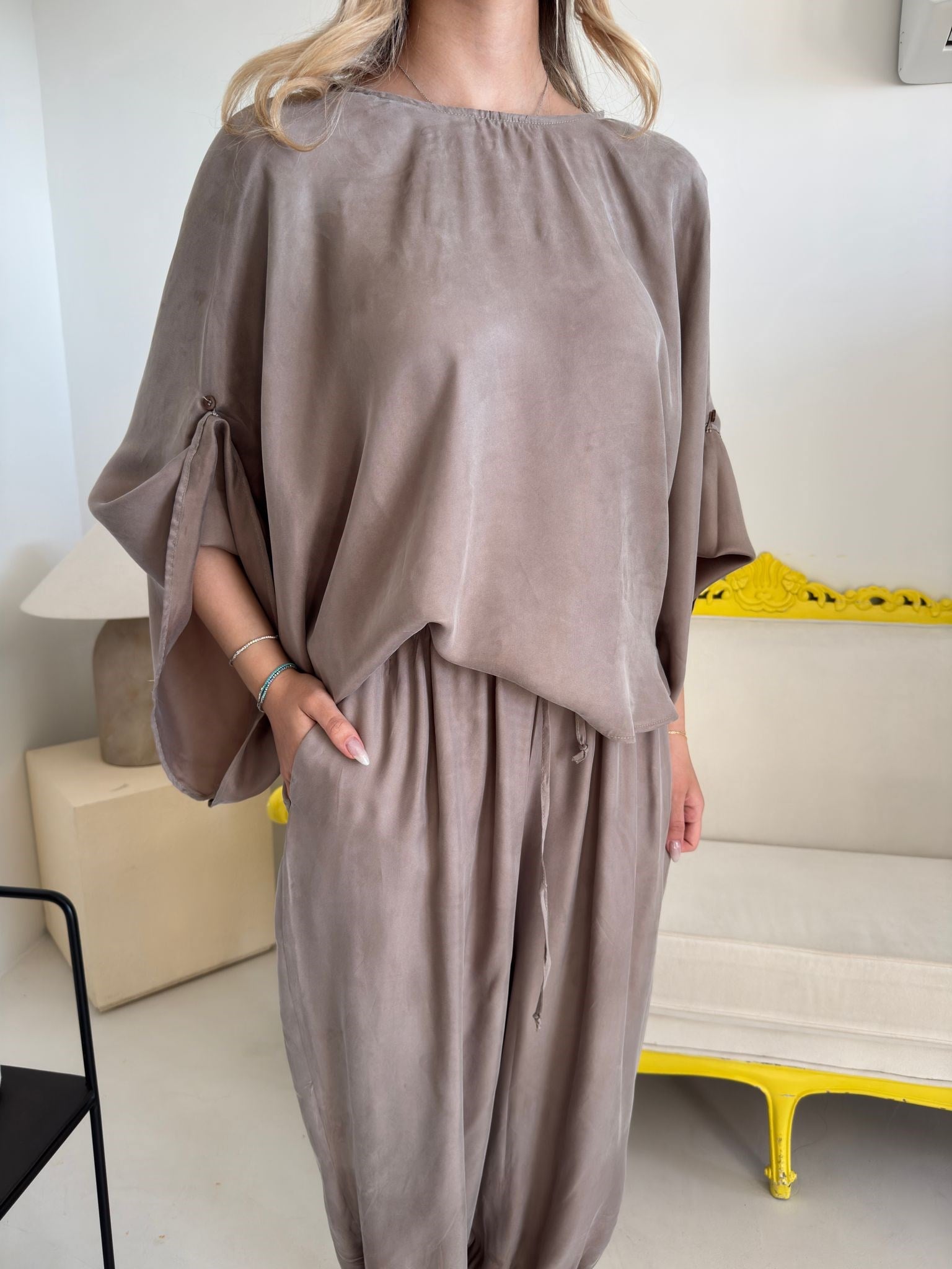 Vizon Oversize Şalvar Takım