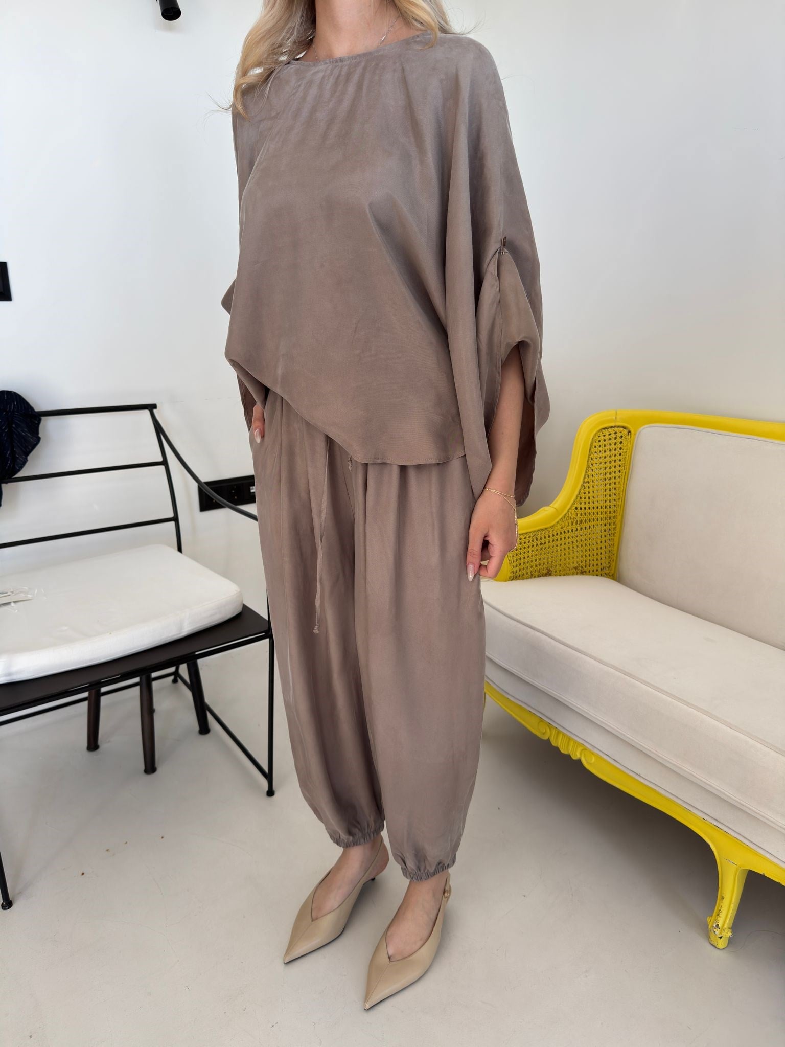 Vizon Oversize Şalvar Takım