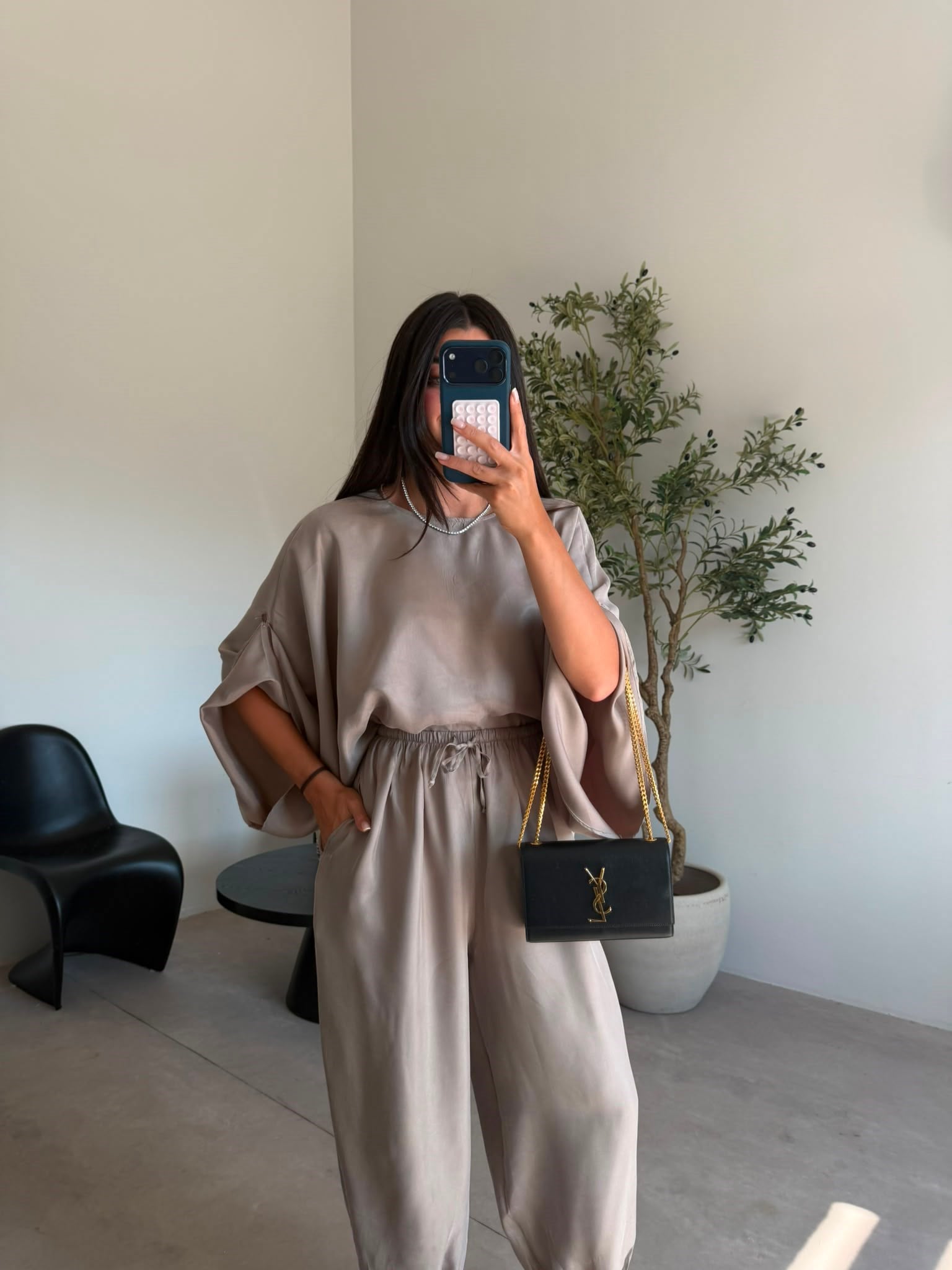 Vizon Oversize Şalvar Takım