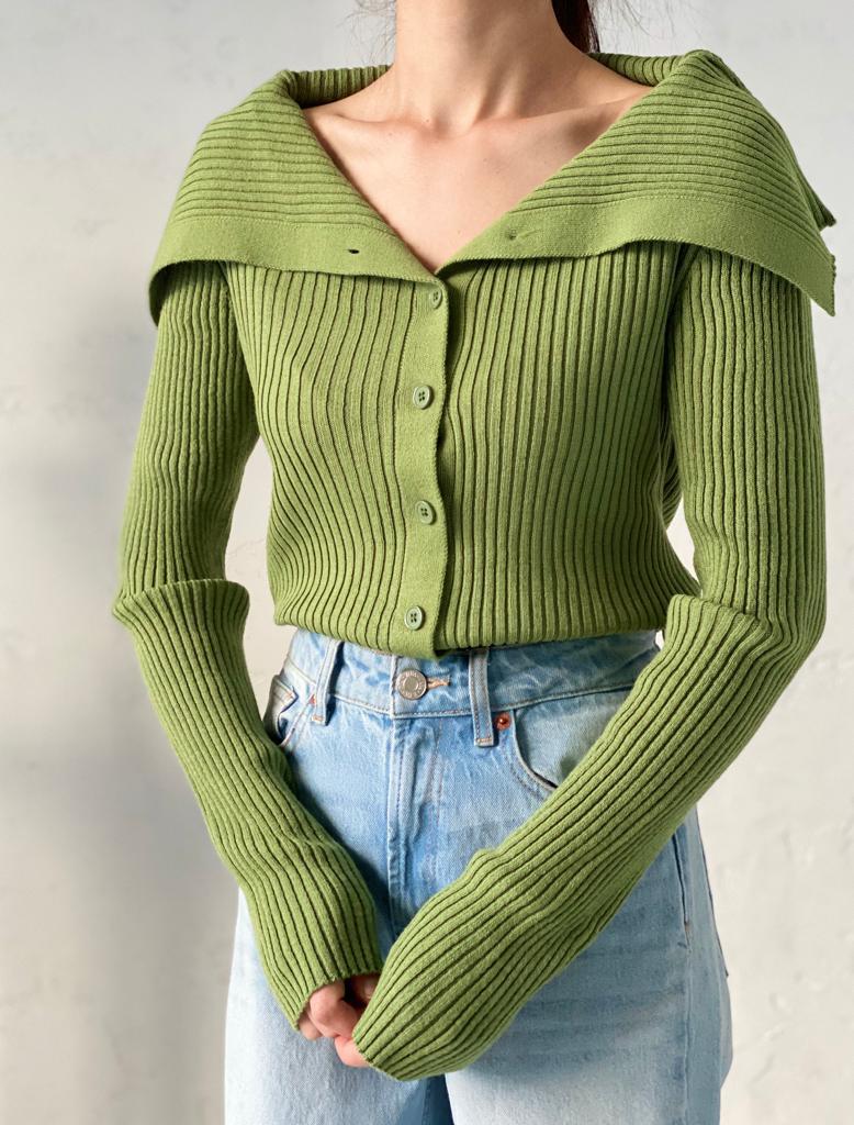 Yeşil Fitilli Hırka