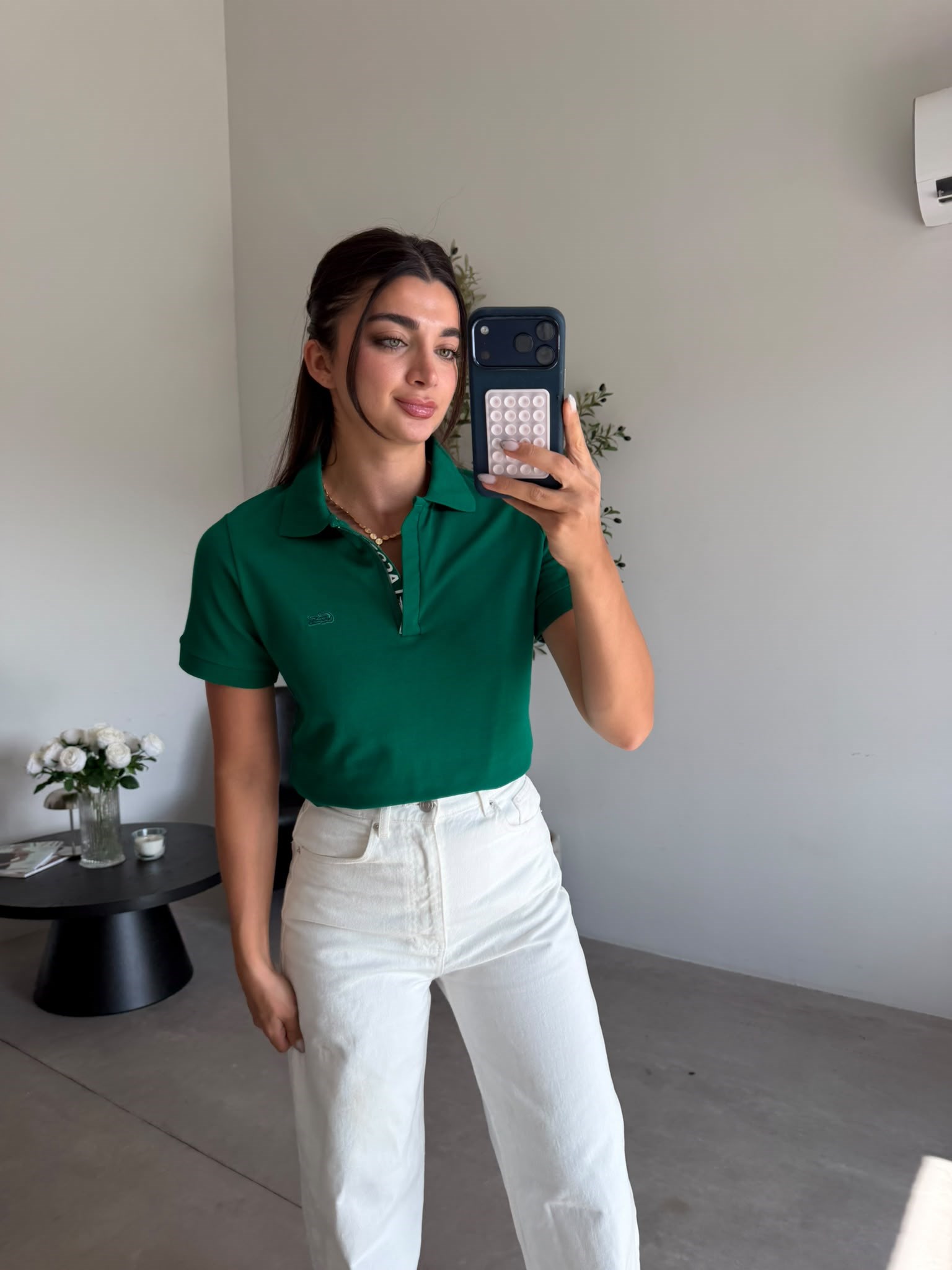 Yeşil Polo Yaka Marka Model Tişört